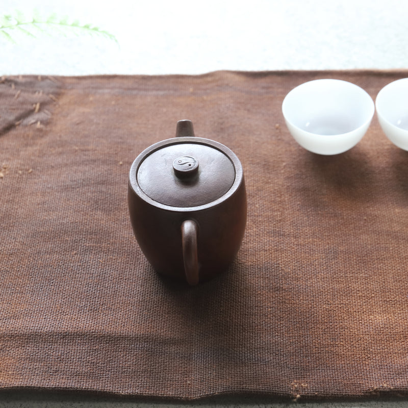 Travel Tea Cloth, Antique Persimmon Tannin-dyed 1, Meiji Period (1868-1912 CE)