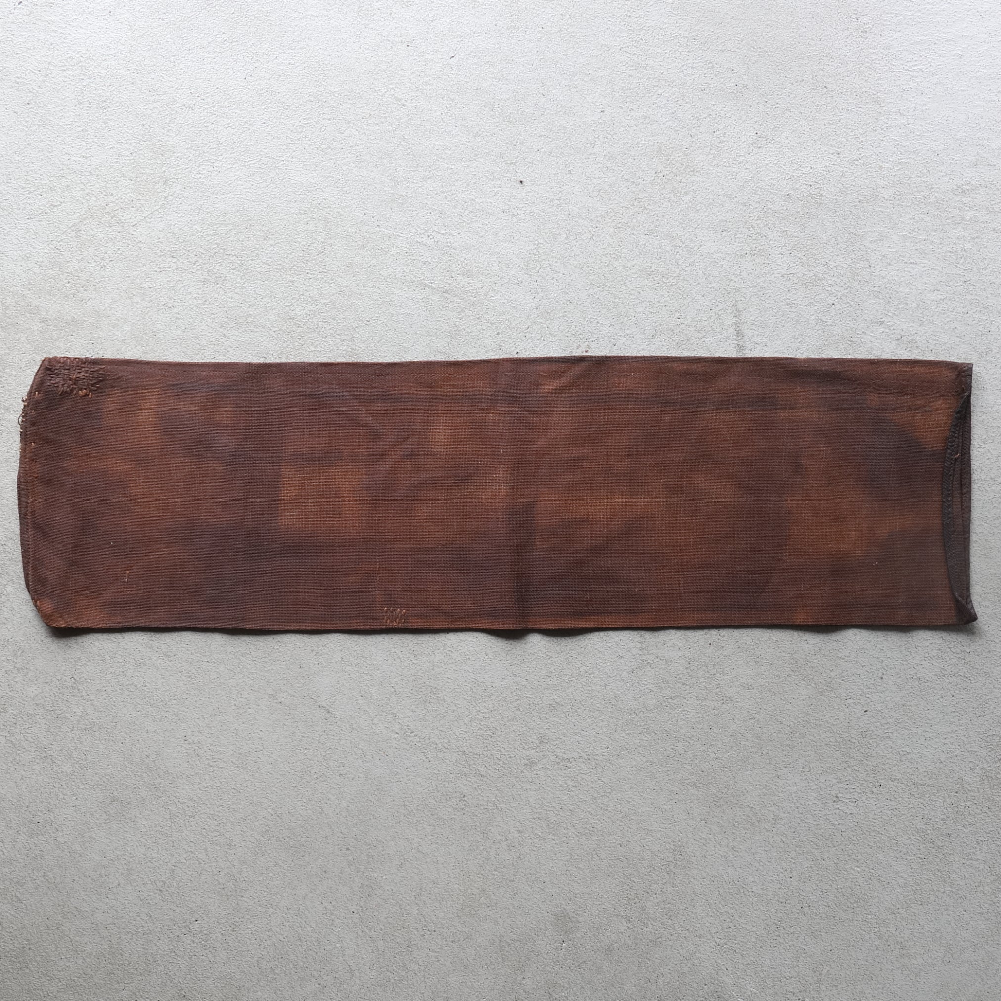 Travel Tea Cloth, Antique Persimmon Tannin-dyed 2, Meiji Period (1868-1912 CE)