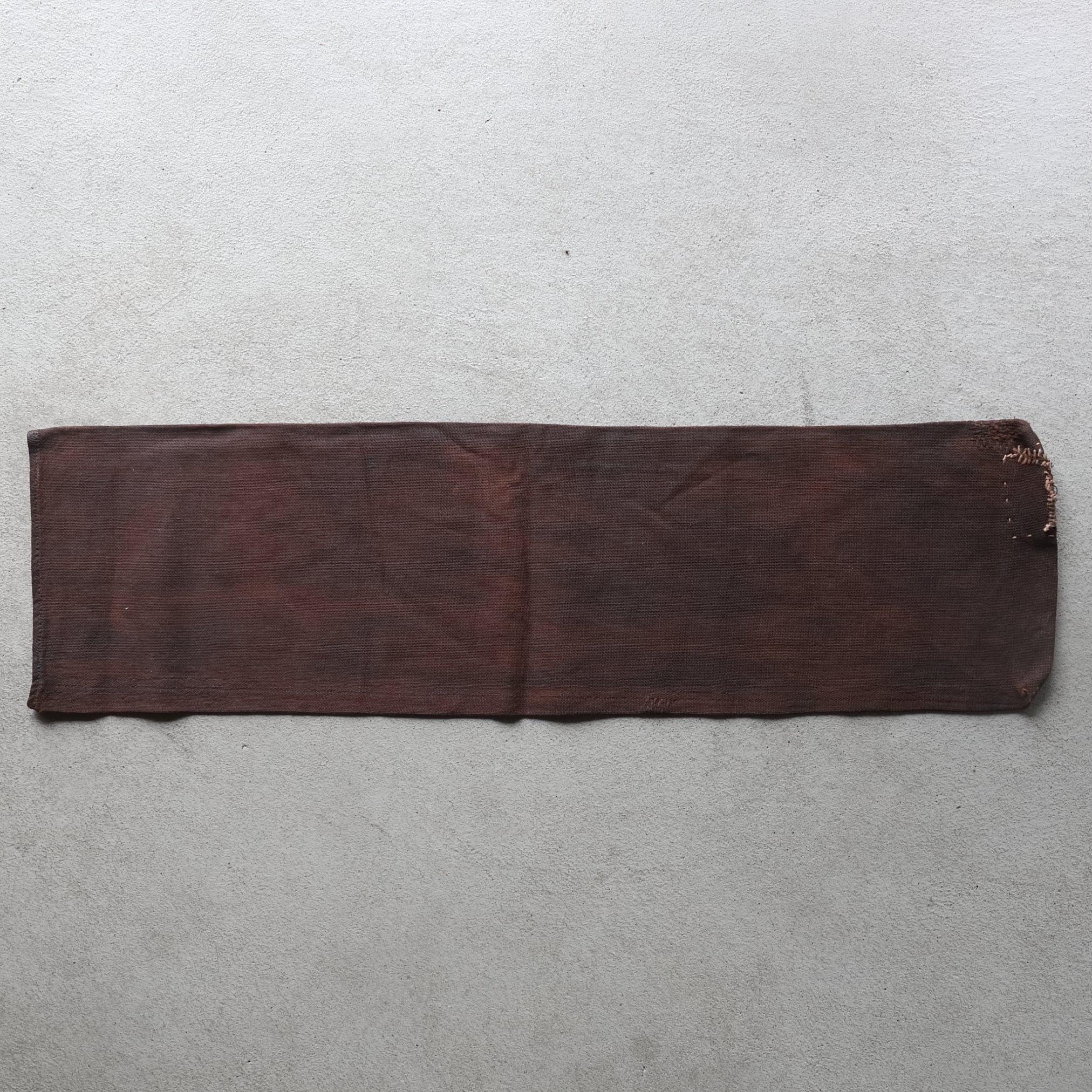 Travel Tea Cloth, Antique Persimmon Tannin-dyed 2, Meiji Period (1868-1912 CE)