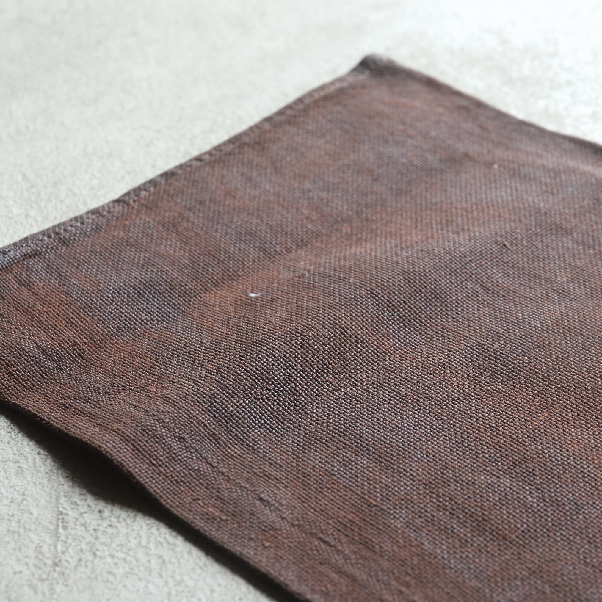 Travel Tea Cloth, Antique Persimmon Tannin-dyed 2, Meiji Period (1868-1912 CE)