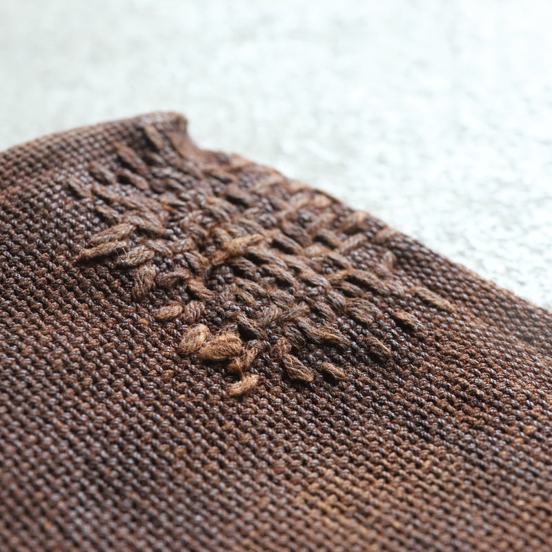 Travel Tea Cloth, Antique Persimmon Tannin-dyed 2, Meiji Period (1868-1912 CE)