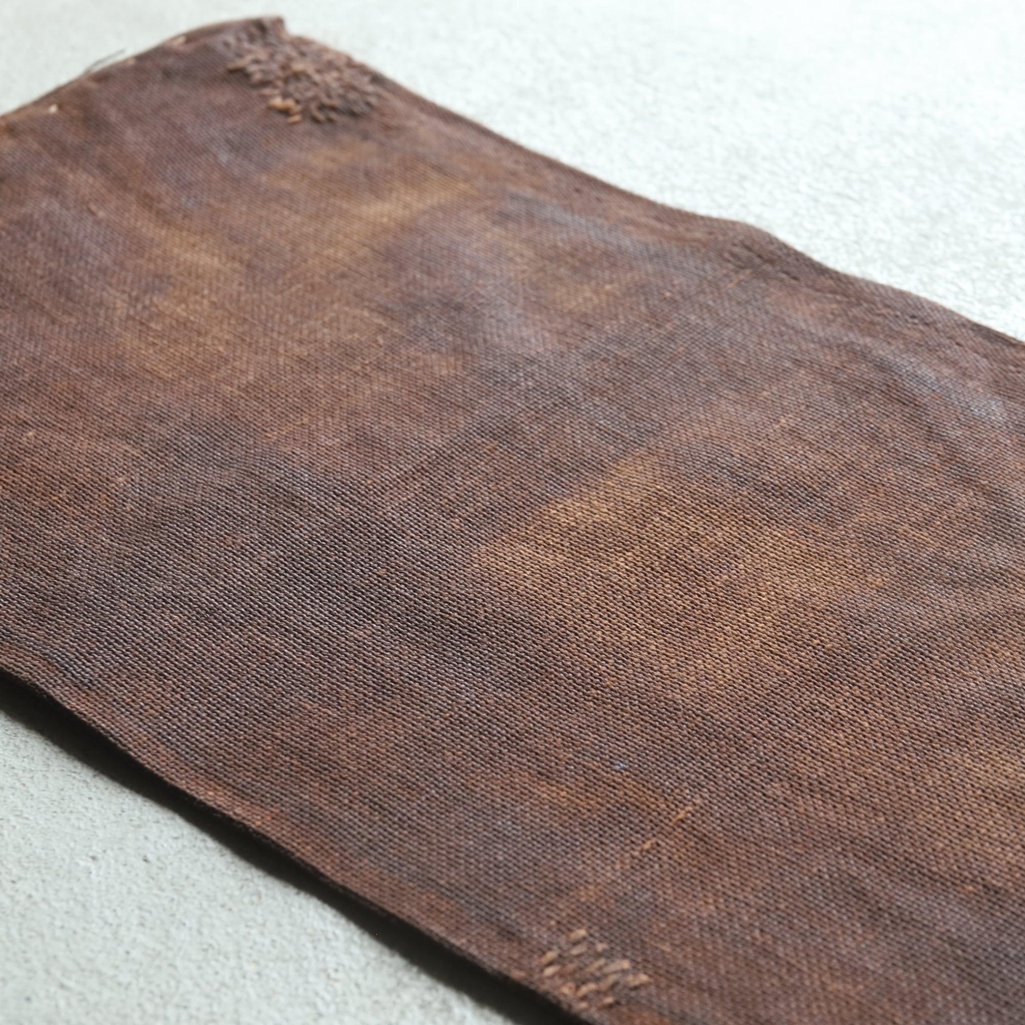 Travel Tea Cloth, Antique Persimmon Tannin-dyed 2, Meiji Period (1868-1912 CE)