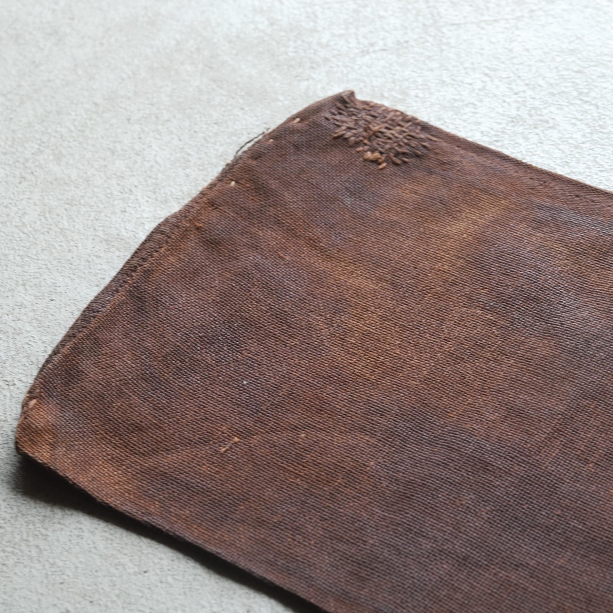 Travel Tea Cloth, Antique Persimmon Tannin-dyed 2, Meiji Period (1868-1912 CE)