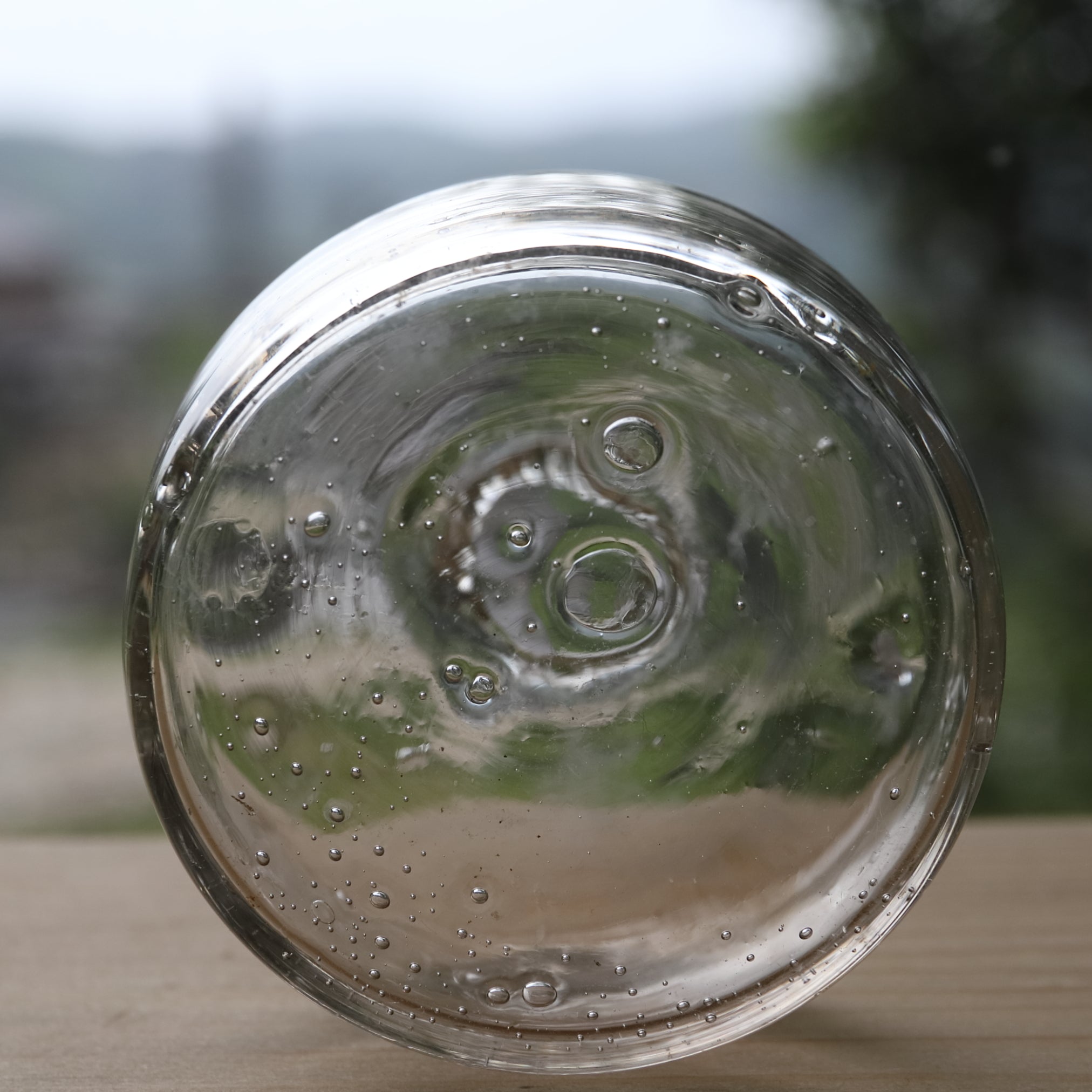 Antique Small Glass Bottle with Air Bubbles (Transparent), Taisho Period (1912-1926 CE)