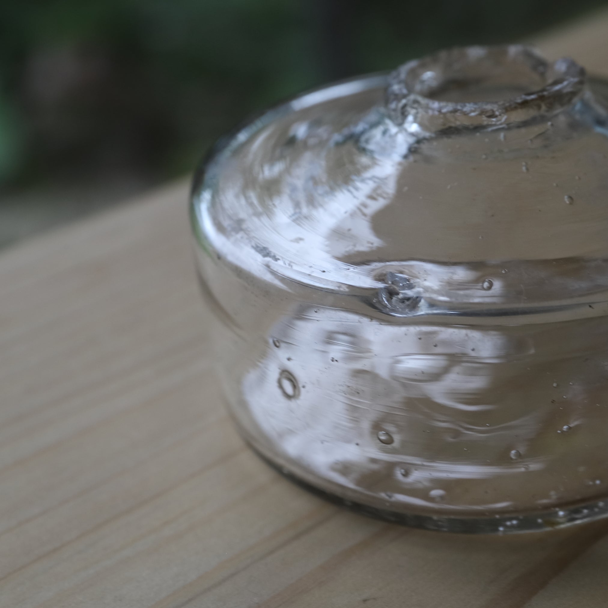 Antique Small Glass Bottle with Air Bubbles (Transparent), Taisho Period (1912-1926 CE)