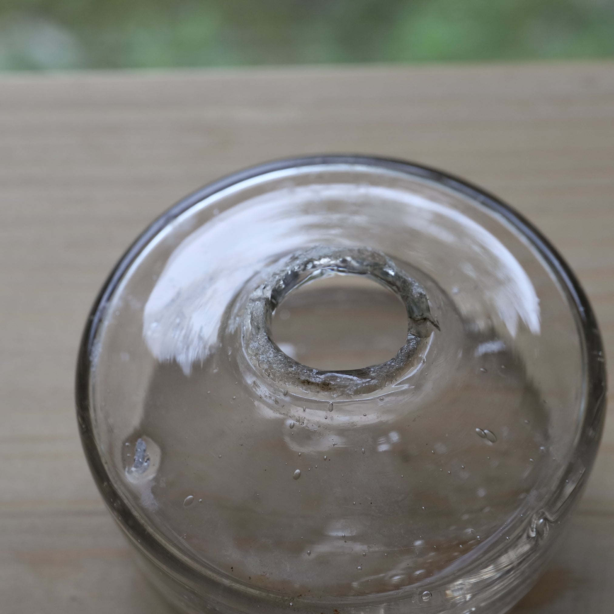 Antique Small Glass Bottle with Air Bubbles (Transparent), Taisho Period (1912-1926 CE)