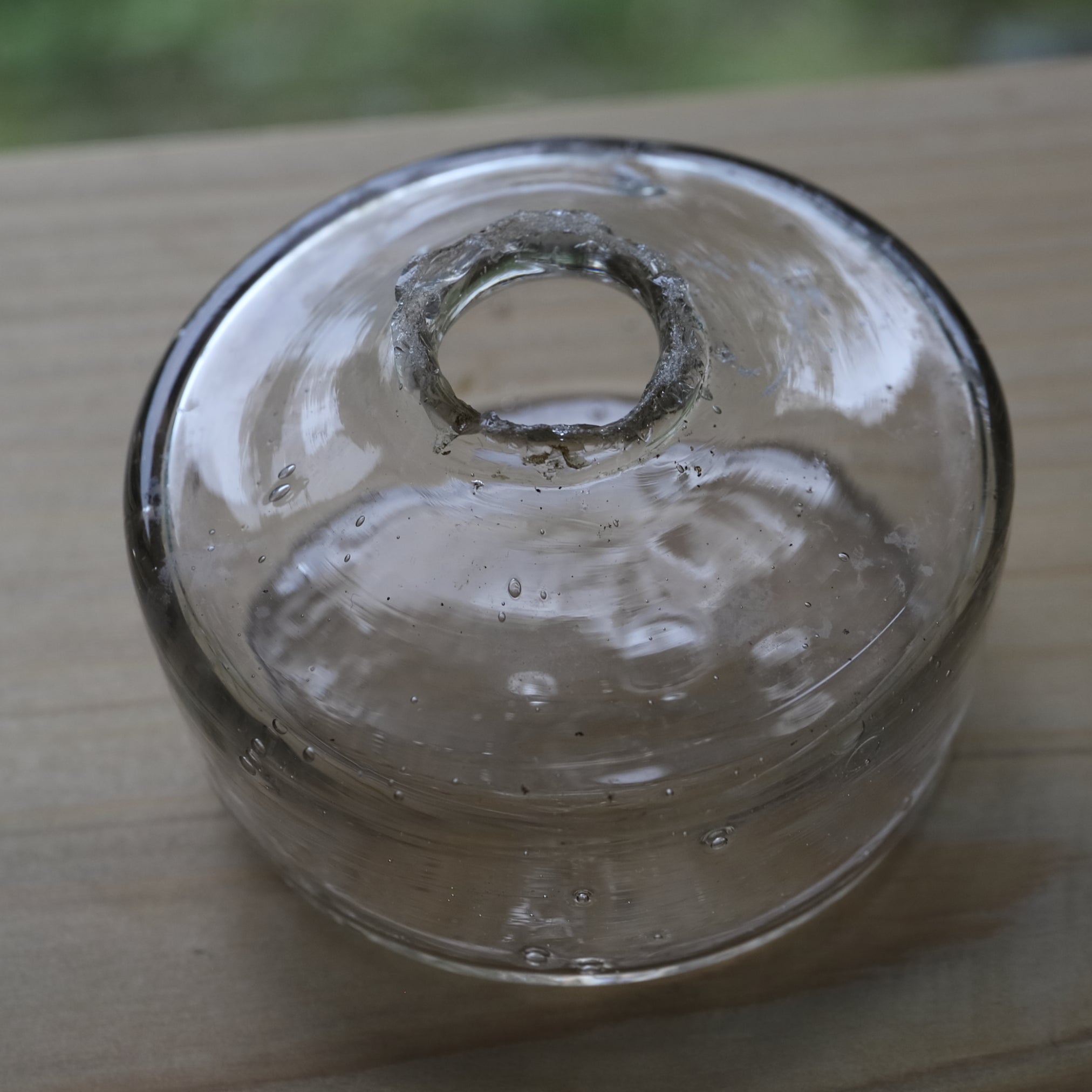 Antique Small Glass Bottle with Air Bubbles (Transparent), Taisho Period (1912-1926 CE)