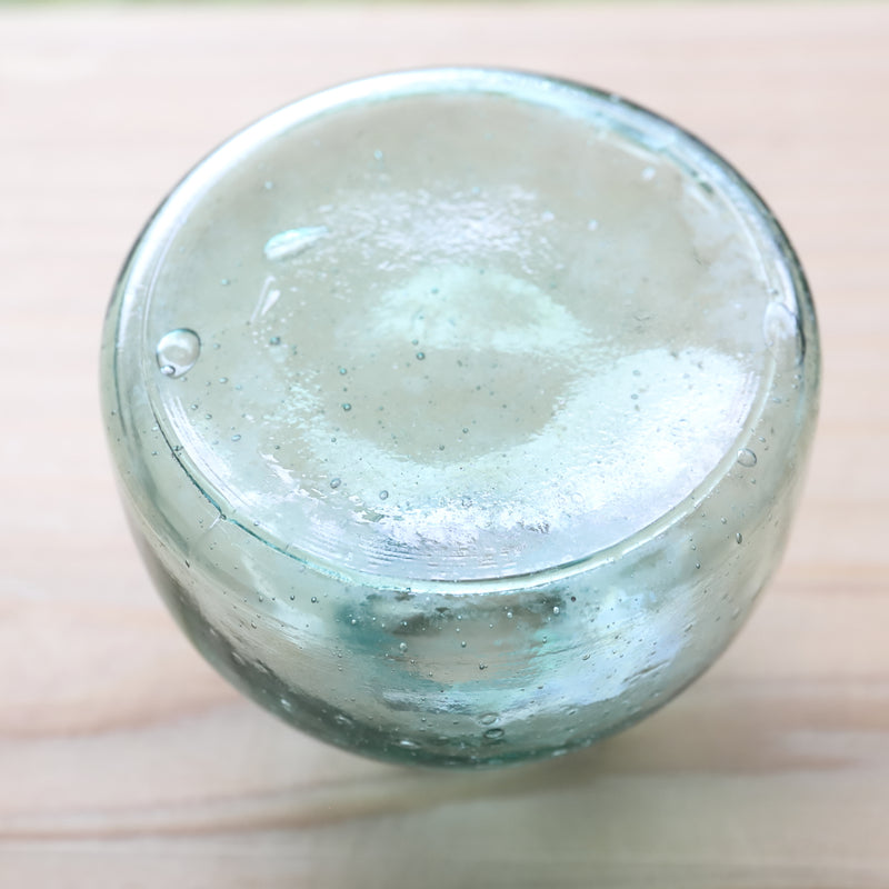 Antique Small Glass Bottle with Air Bubbles (Green), Taisho Period (1912-1926 CE)
