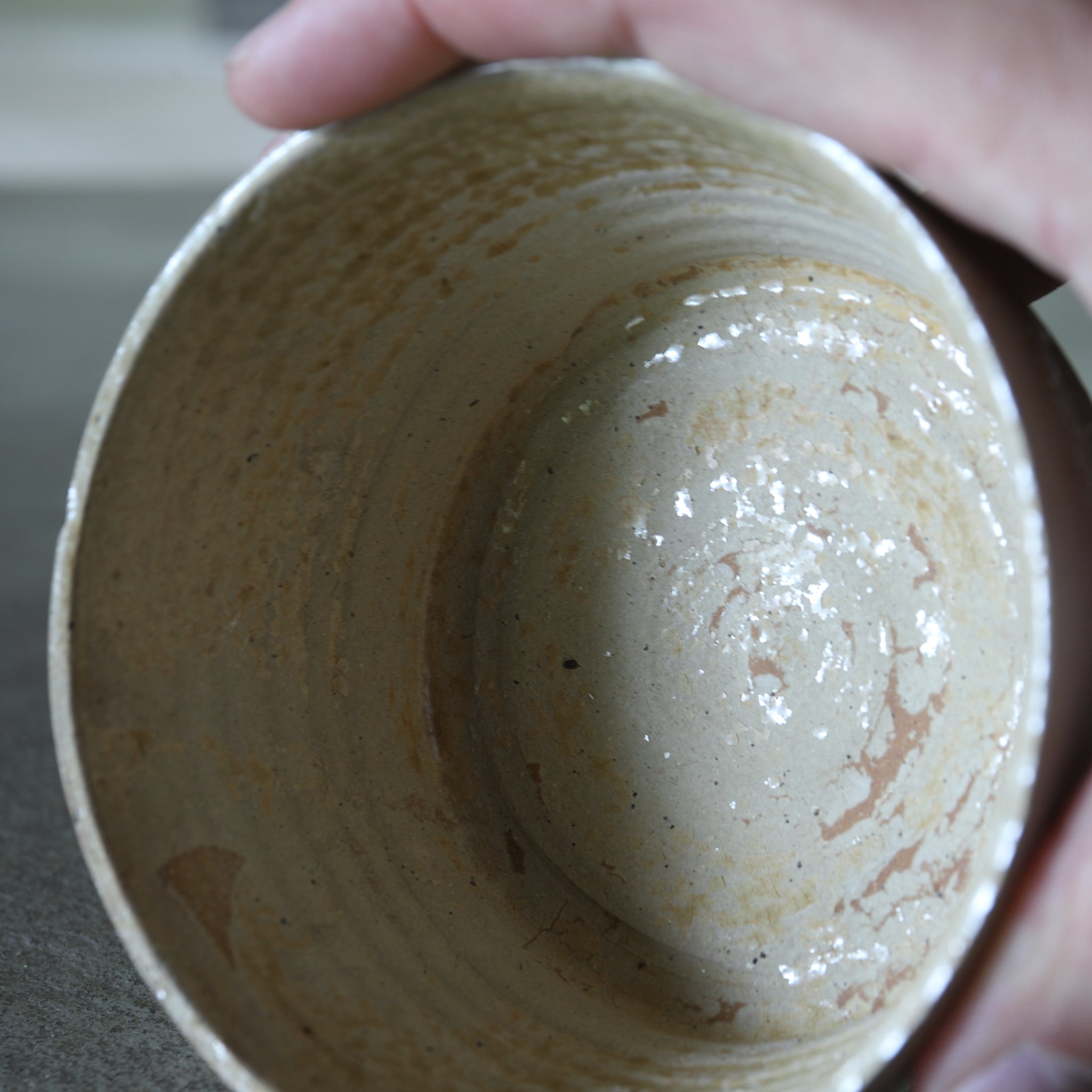 Primitive Celadon Gray Pottery Bowl, Cylindrical Tea Bowl 2, Spring and Autumn Warring States Period/770-221BCE