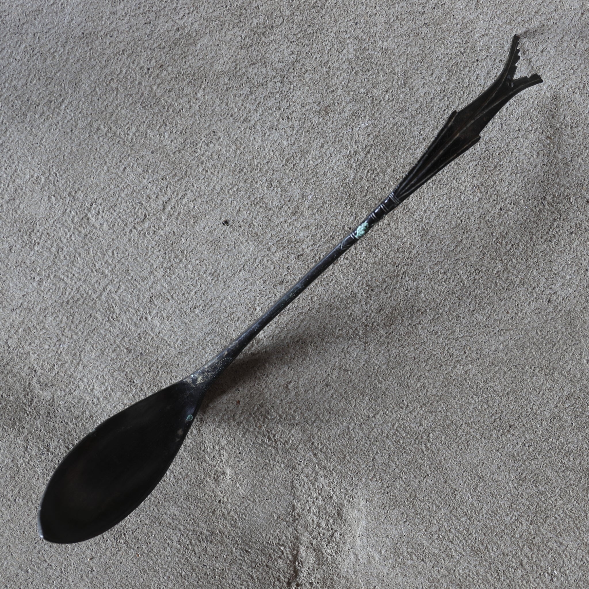 Goryeo Bronze Spoon Ash Spoon Sawari/Sabari 2 Goryeo Period/918-1392CE