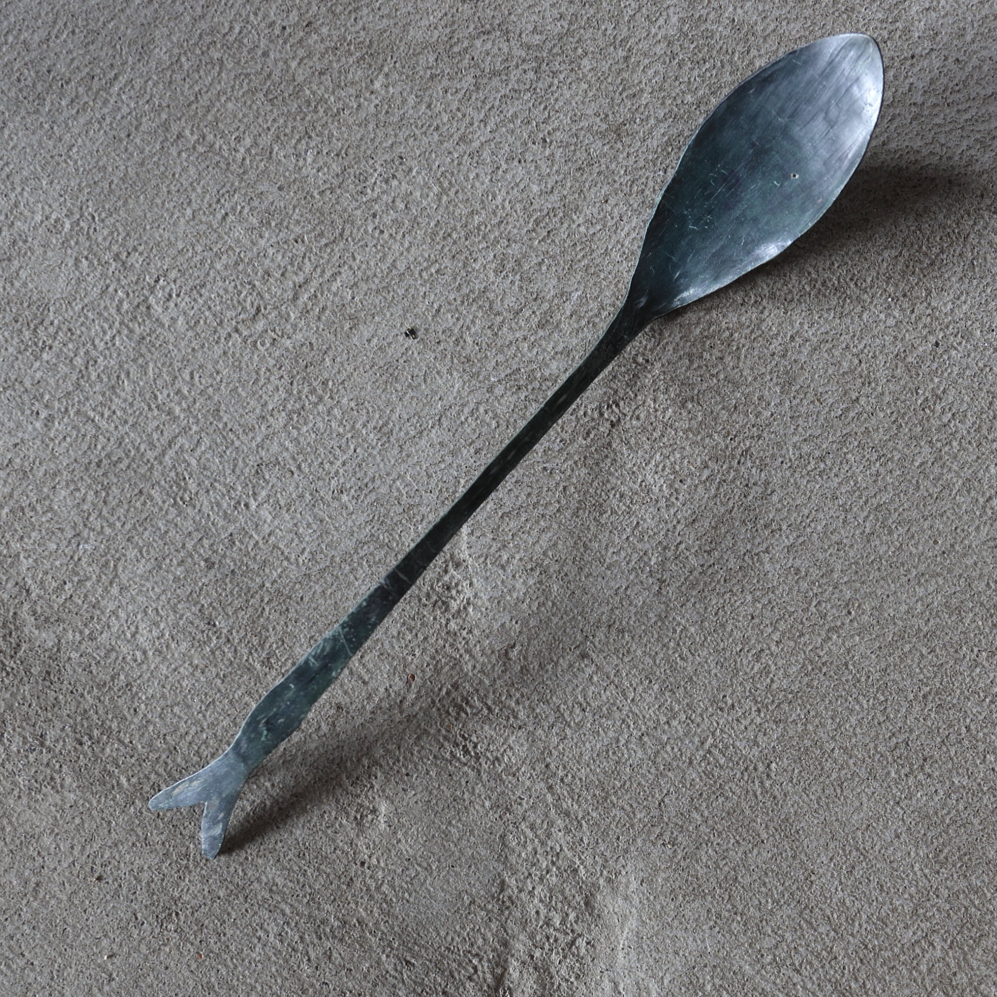 Goryeo Bronze Spoon Ash Spoon Sawari/Sabari 4 Goryeo Period/918-1392CE