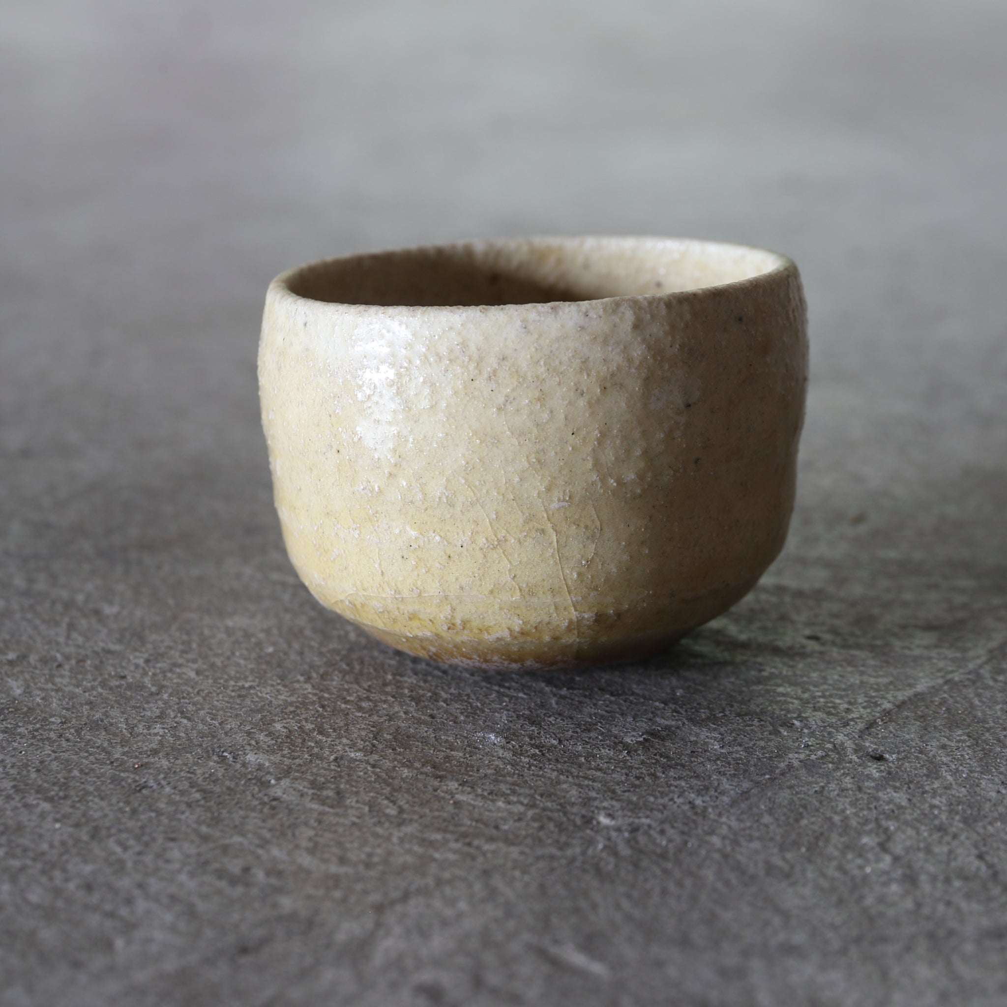 Yellow Seto sake cup Edo period/1603-1867CE