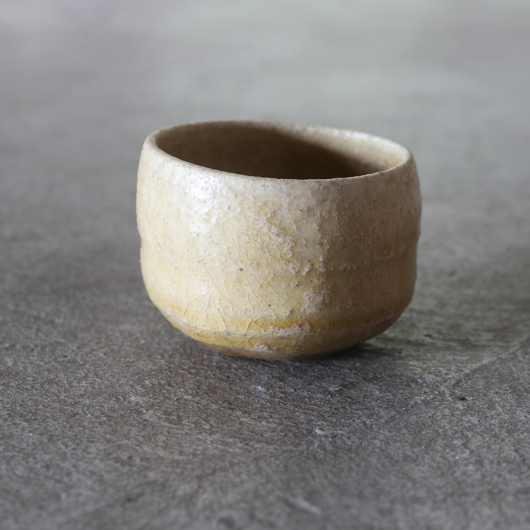 Yellow Seto sake cup Edo period/1603-1867CE