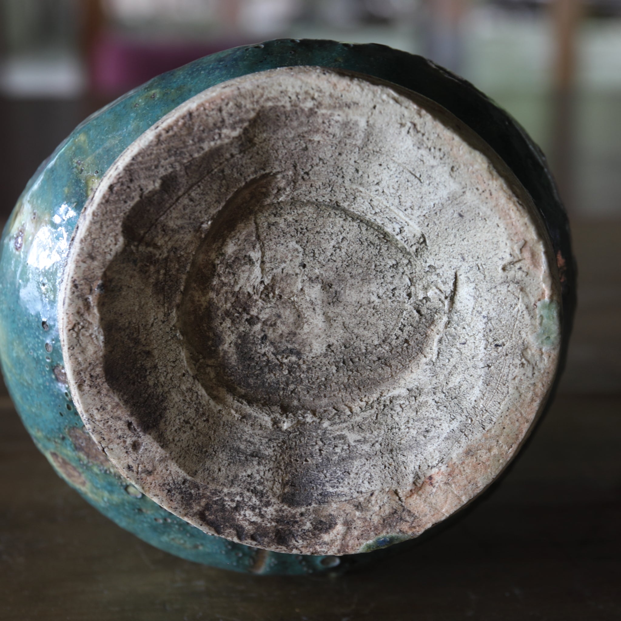 Green glaze water jug, details unknown