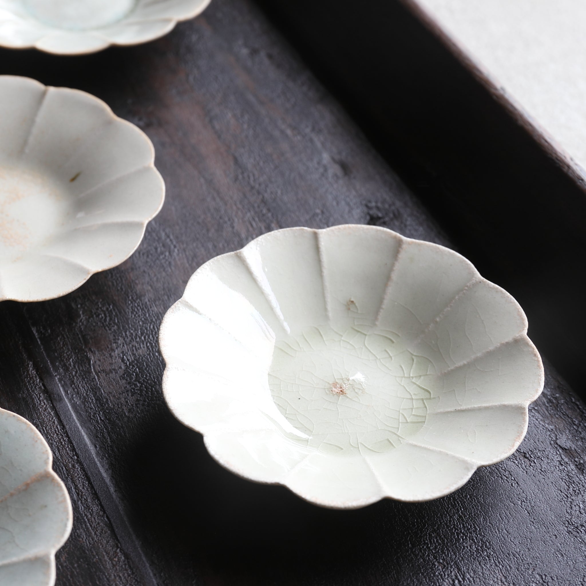 Song Dynasty Blue and White Flower Plates, Set of 5, Song Dynasty/960-1279CE