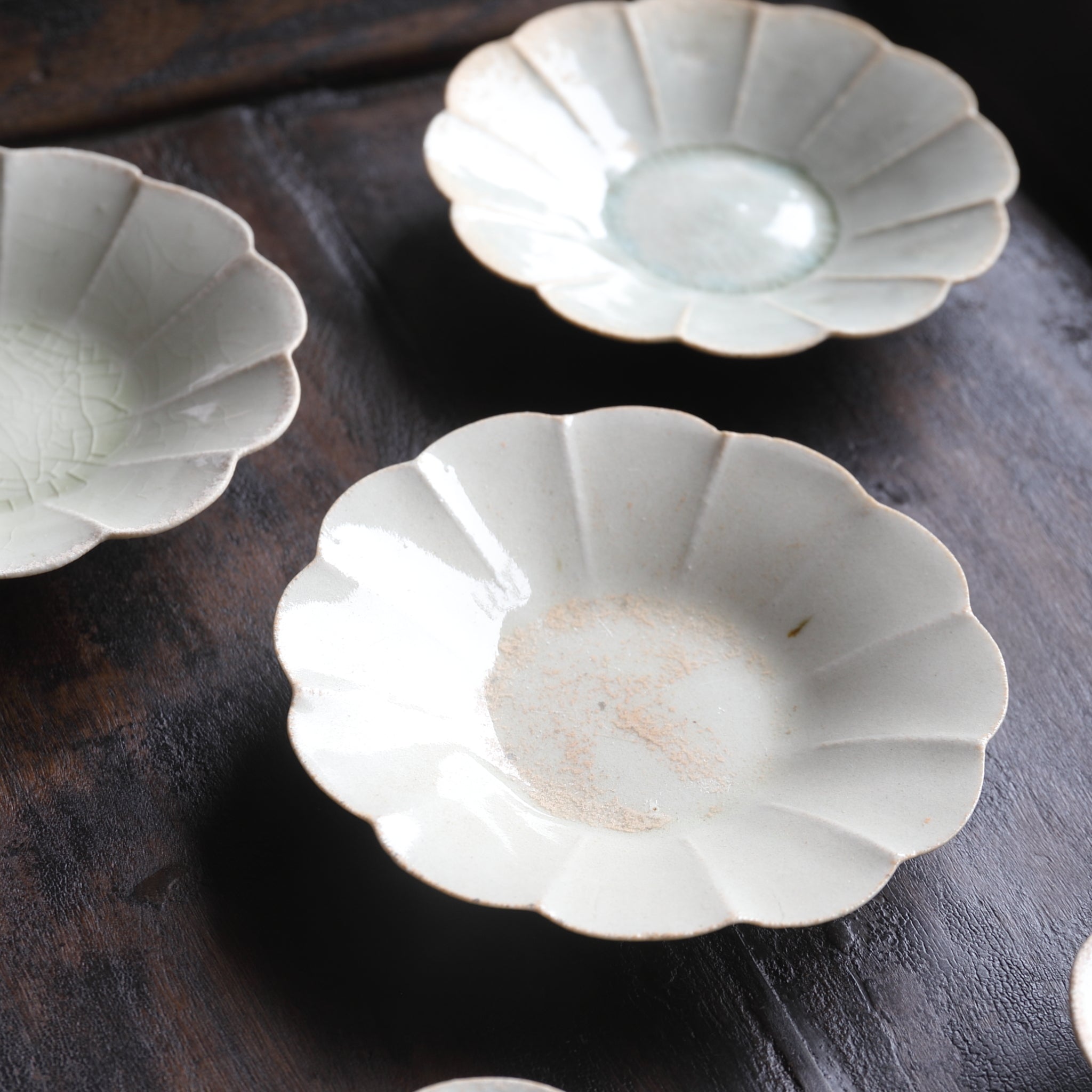 Song Dynasty Blue and White Flower Plates, Set of 5, Song Dynasty/960-1279CE