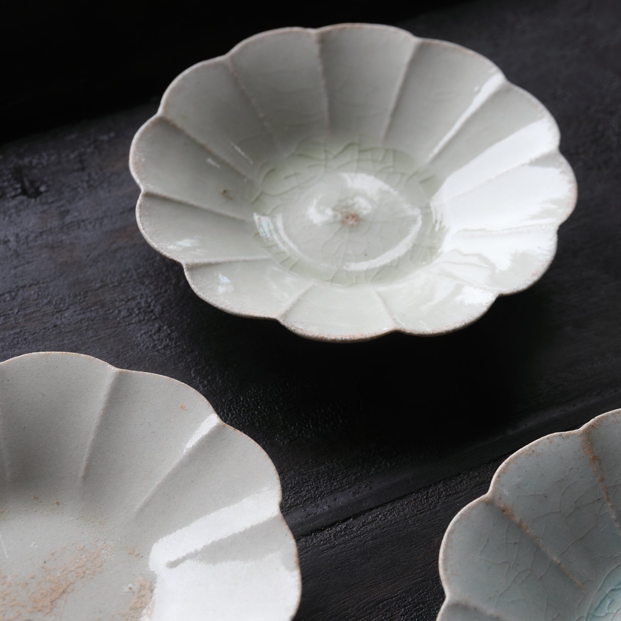 Song Dynasty Blue and White Flower Plates, Set of 5, Song Dynasty/960-1279CE