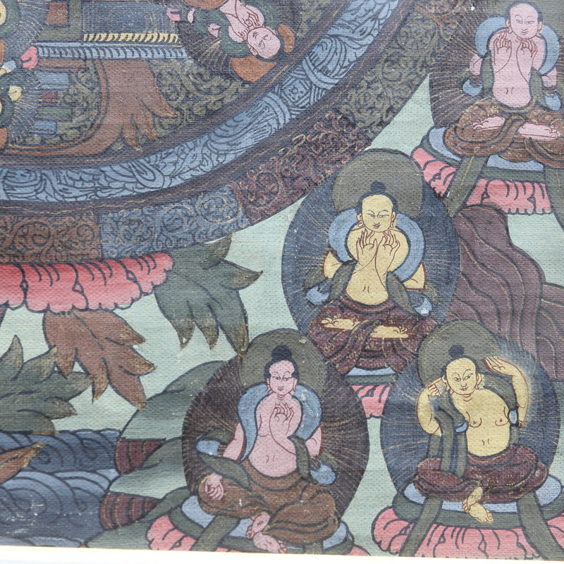 17th Century Tibetan Buddhist Art Mandala Thangka (Buddhist Painting), 16th-19th Century