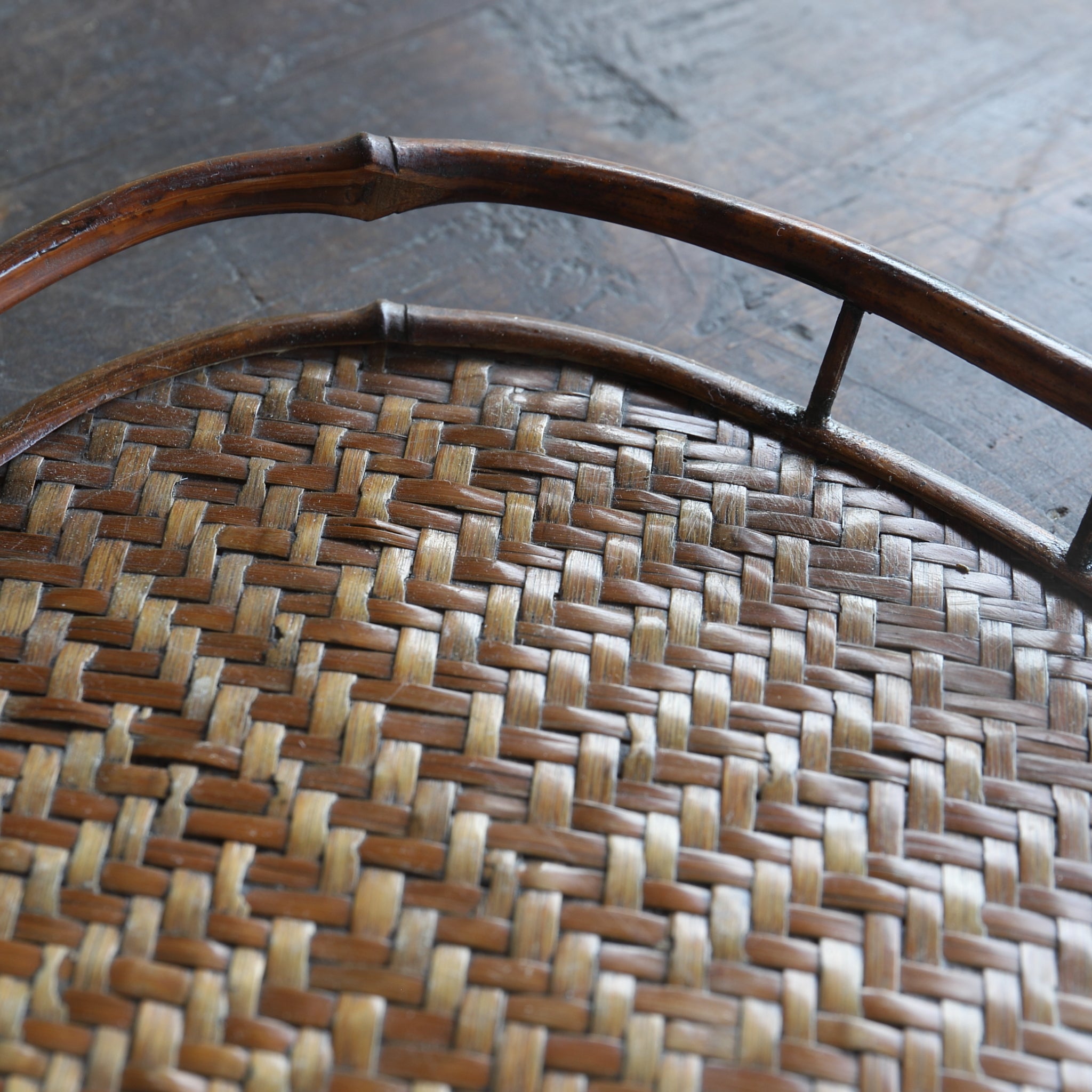 Antique Bamboo Tea Brewing Tray with Wooden Box, Edo Period (1603-1867CE)