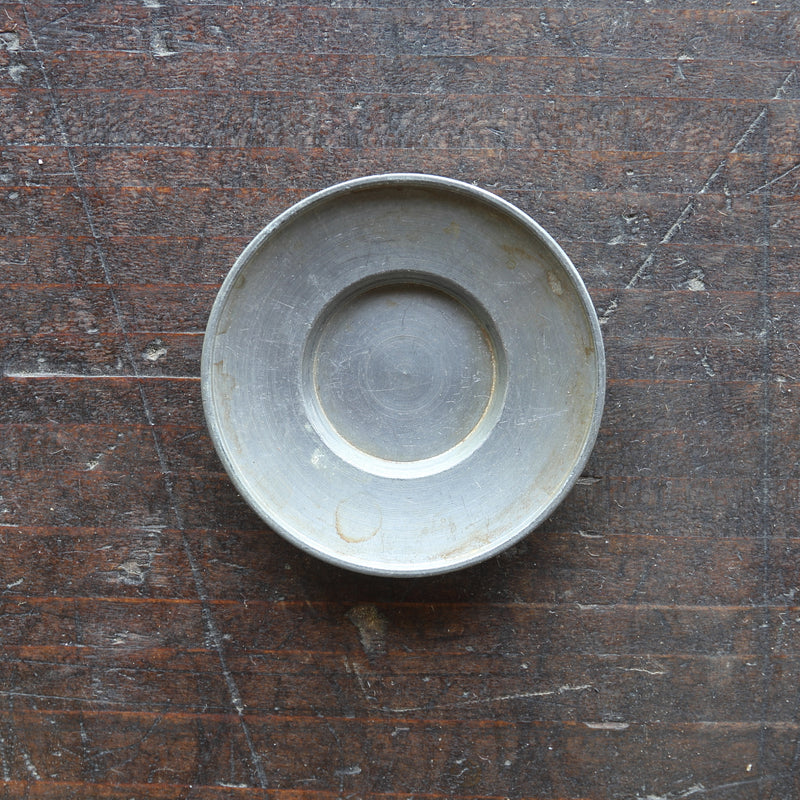 Qing Dynasty Antique Tin Round Small Tea Tray, Qing Dynasty (1616-1911CE)