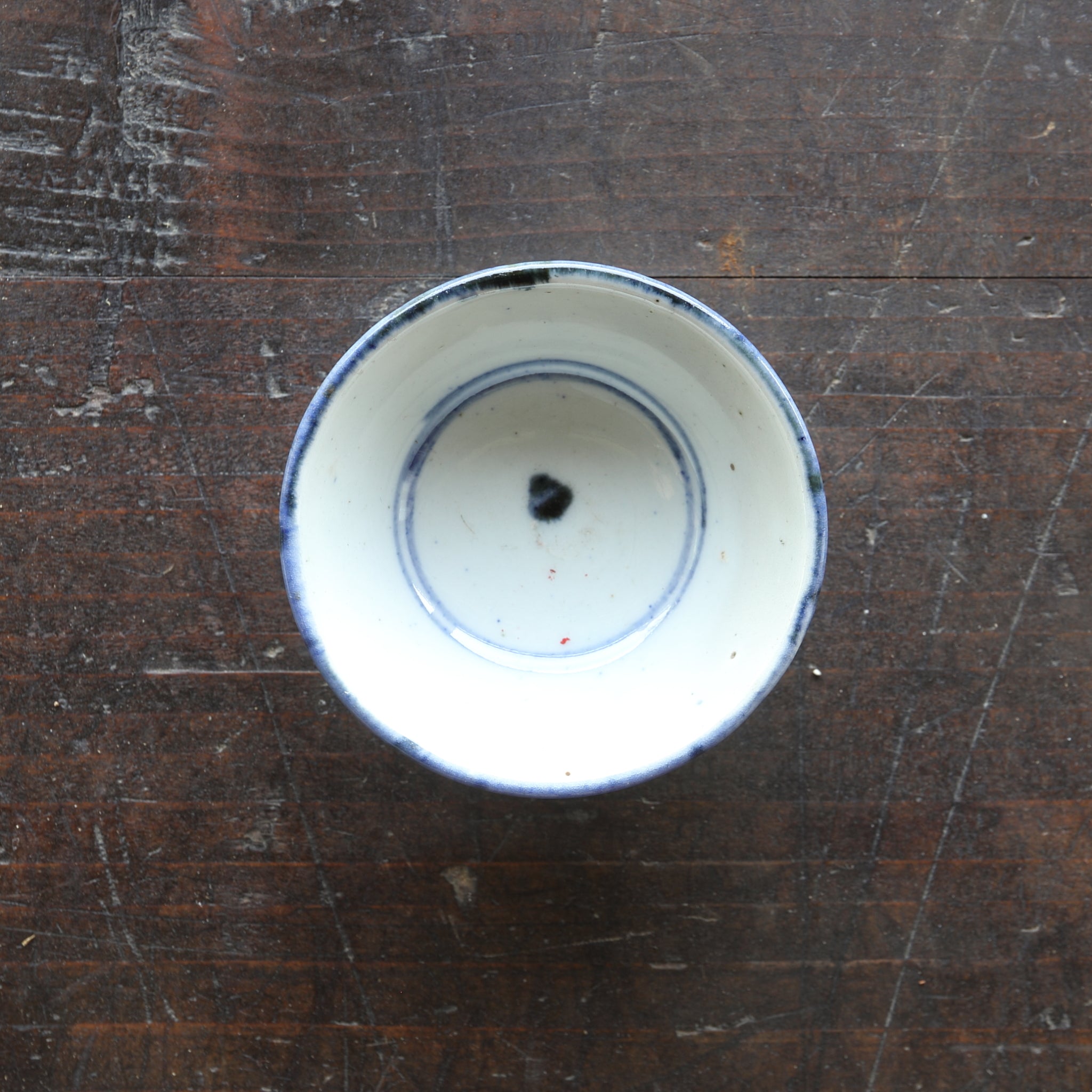 Qing Dynasty Set of 5 Blue and White Grass Pattern Tea Bowls, Qing Dynasty (1616-1911CE)