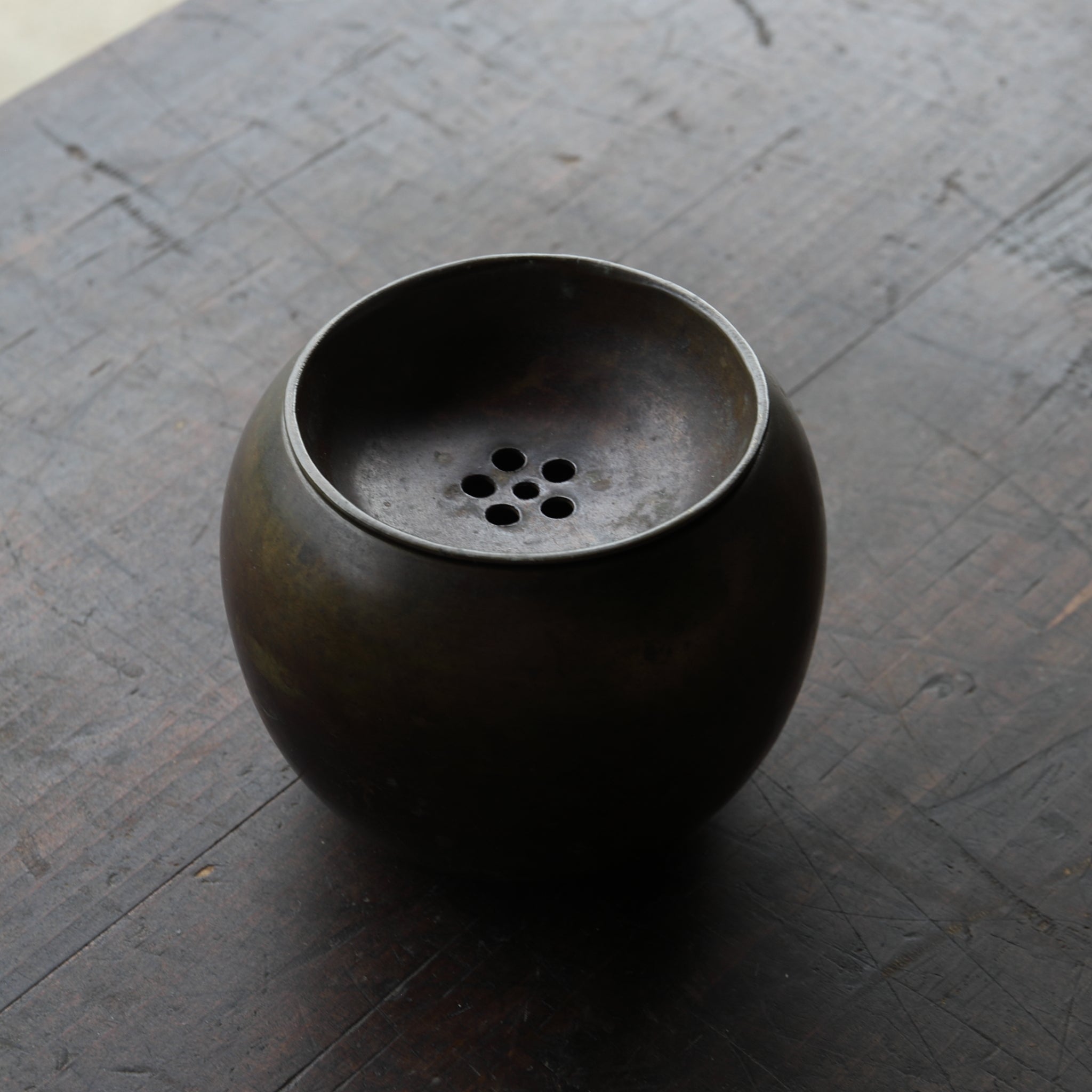 Antique Bronze Water Container, Tea Boat, and Teapot Tray, 16th-19th century