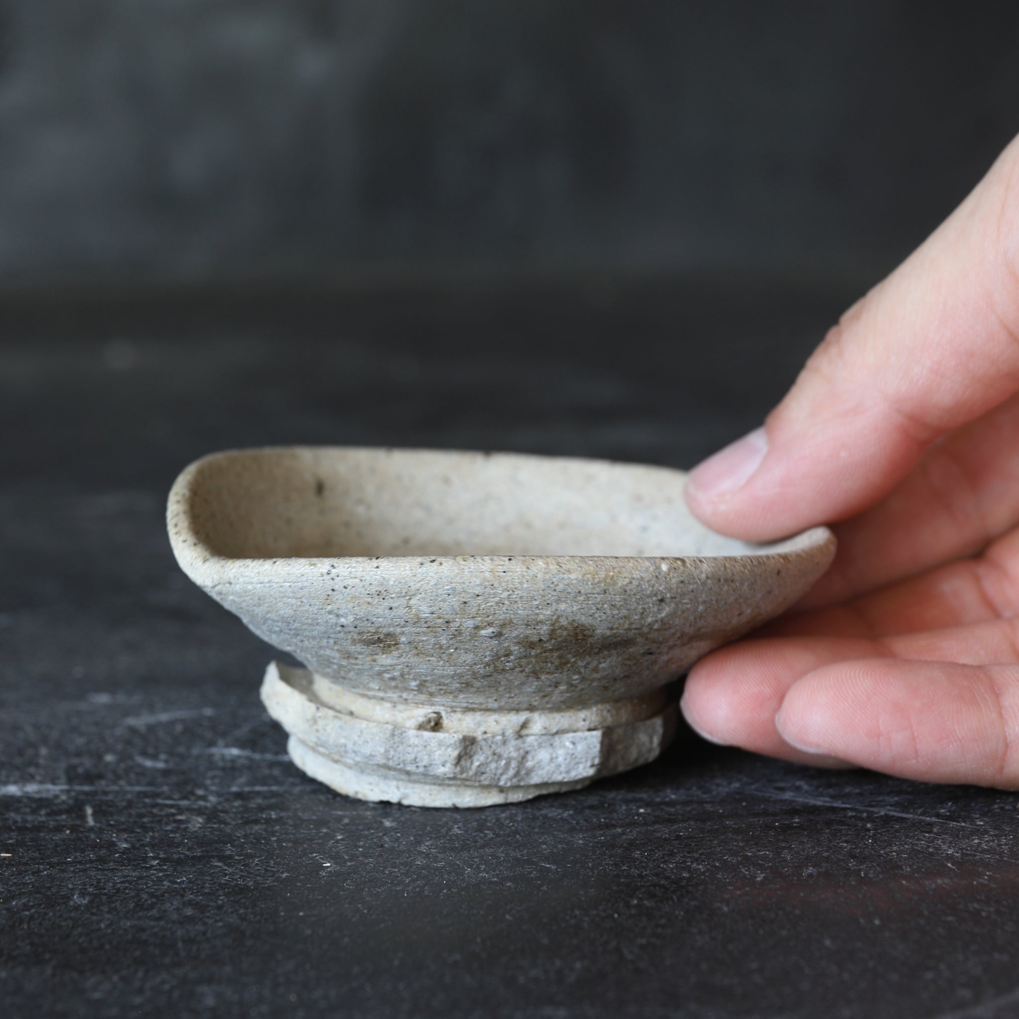 Antique Seto Ware Mountain-shaped Cup, Kamakura Period (1185-1333CE)