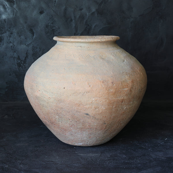宫古式土器壶，波状纹壶，江户时代（1603-1867年）