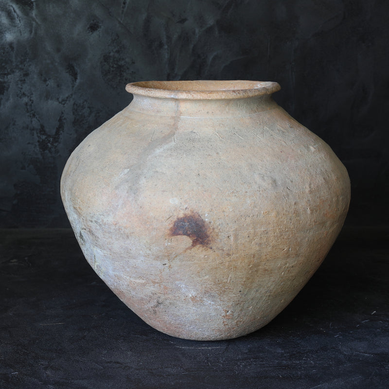 Miyako-style Pottery Jar, Wave Pattern Design, Edo Period (1603-1867CE)