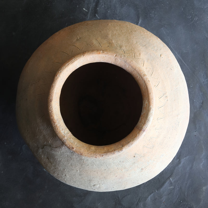宫古式土器壶，波状纹壶，江户时代（1603-1867年）