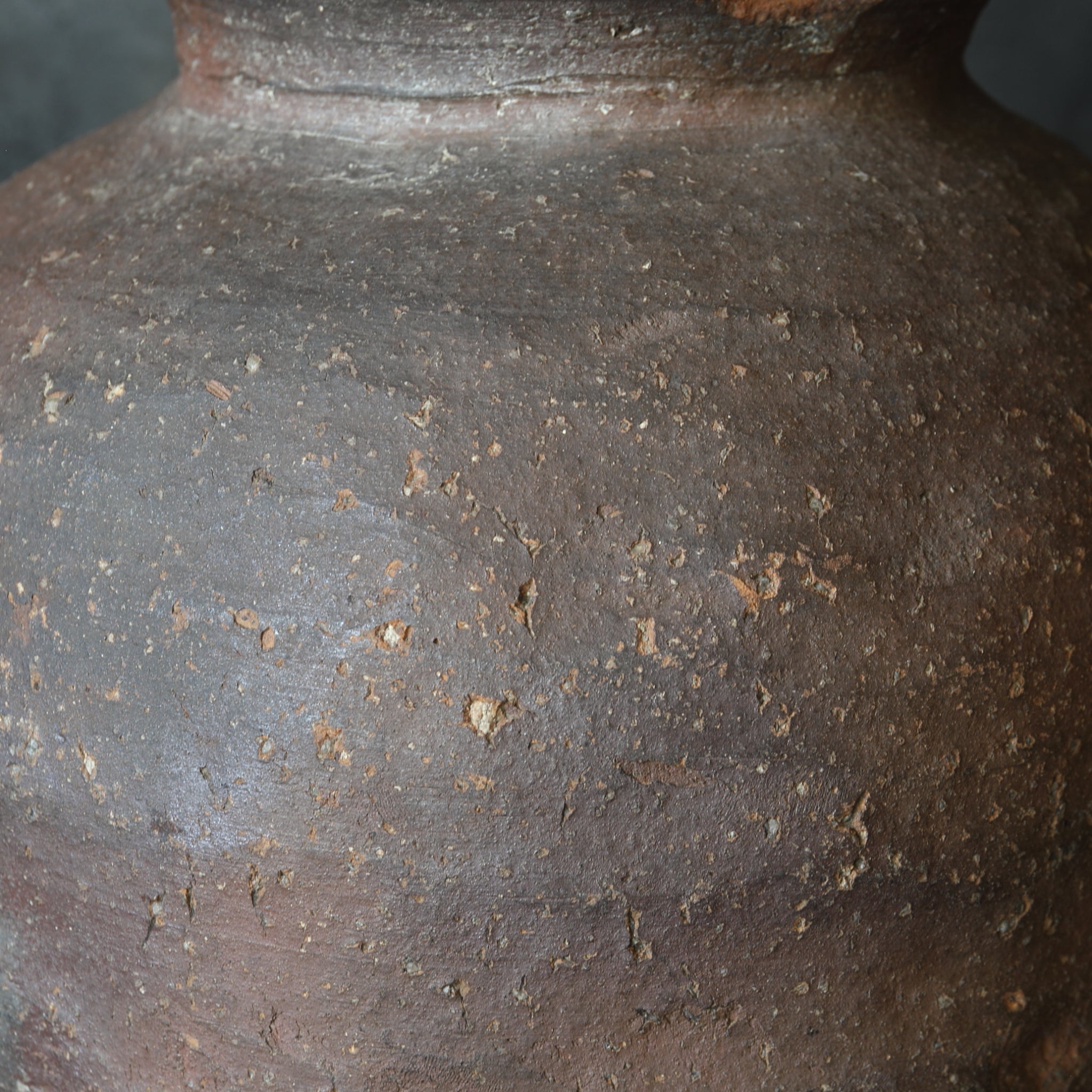 Antique Shigaraki Pottery Jar, Muromachi Period (1336-1573CE)