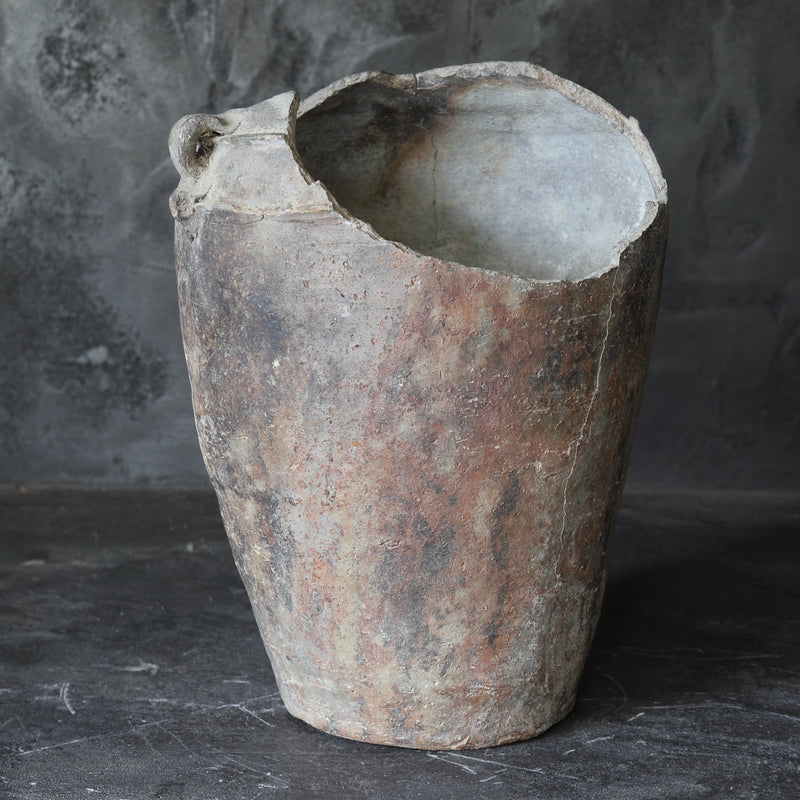 SEAL限定商品 古い時代の自然灰秞小さな壺と猿投豆皿3枚 | www