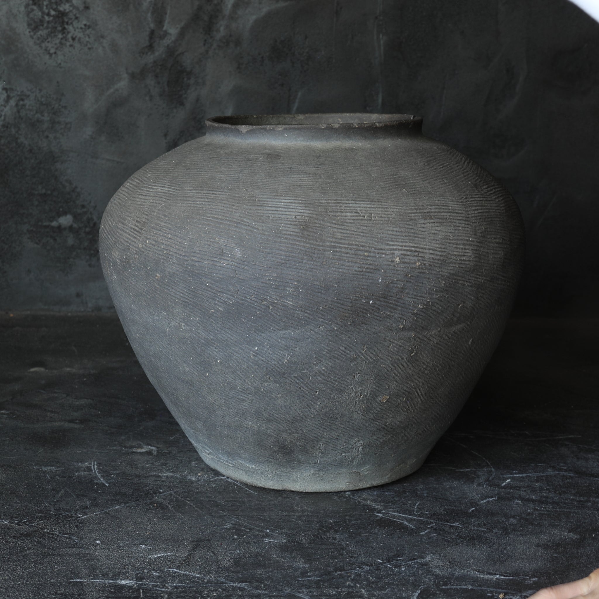 鎌倉時代 珠洲叩文壺（1185–1333 CE） | 入蘆花（ロカニイル）