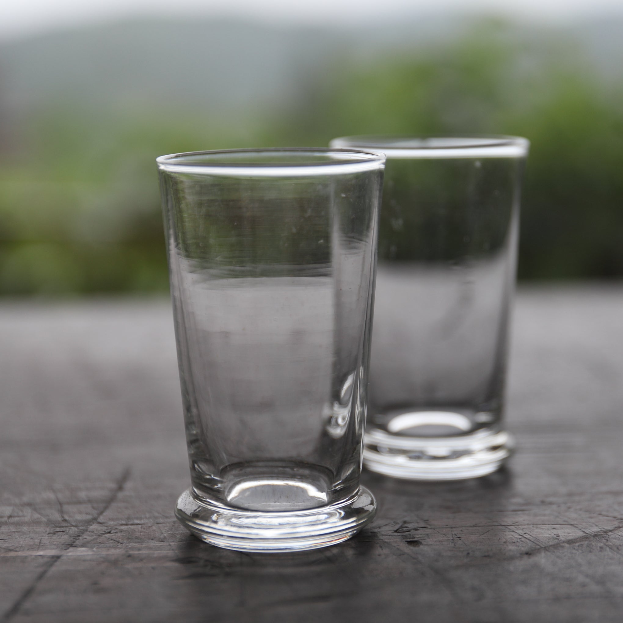 18th Century French Antique Glass Liqueur Glasses, Set of 2