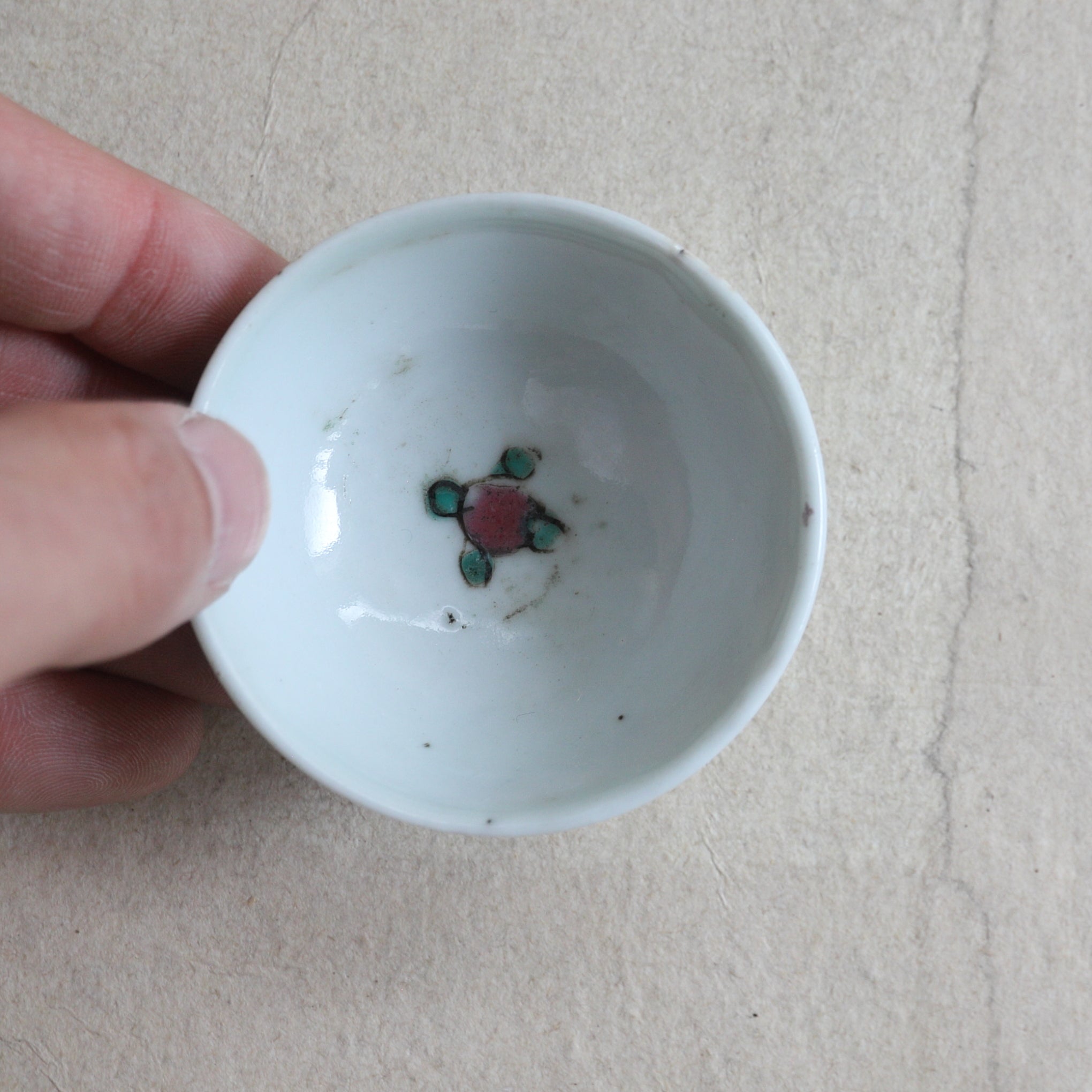 清代 粉彩茶杯 5客組（1616–1911 CE） | 入蘆花（ロカニイル）