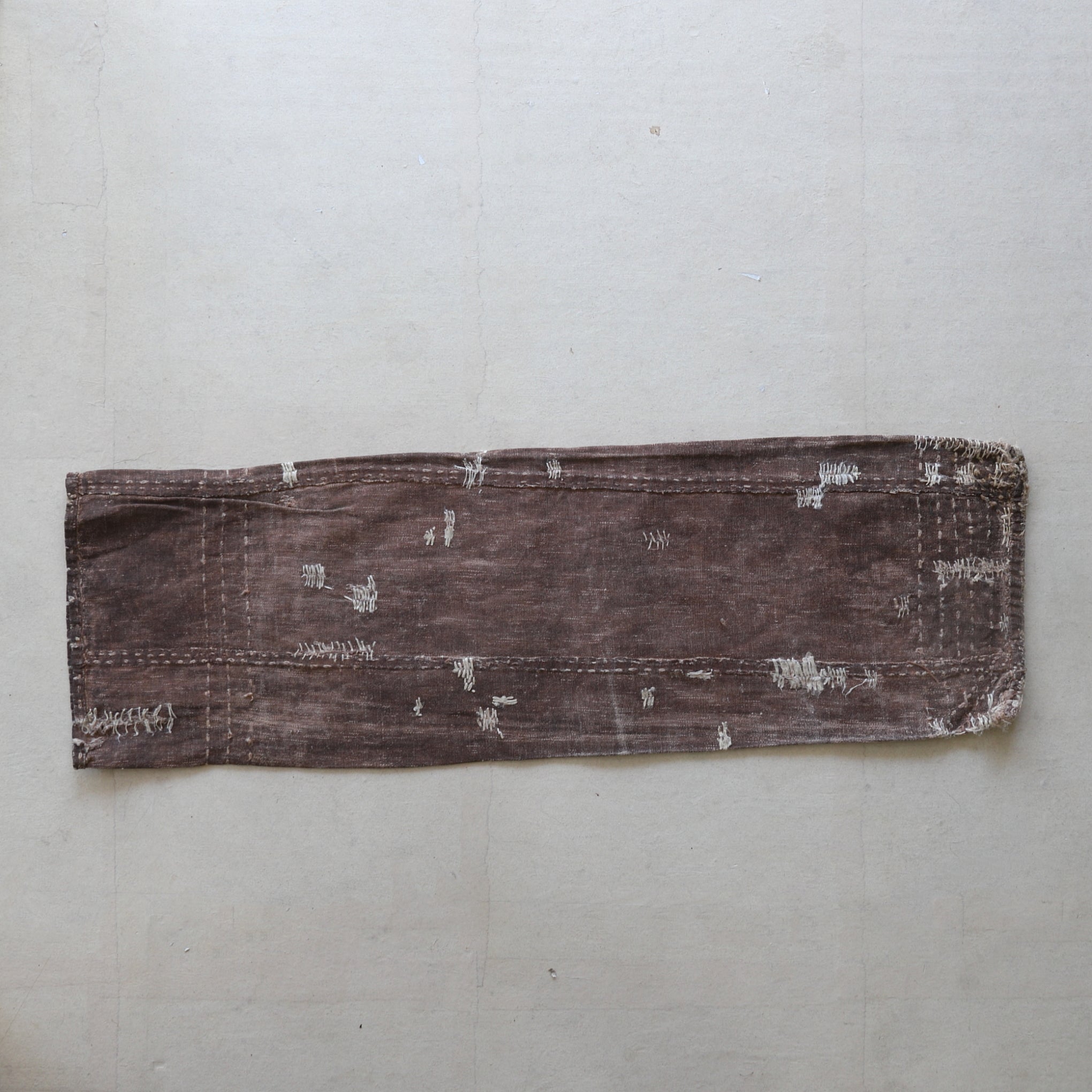 Travel Tea Cloth BORO, Ancient Persimmon Tannin, Lot 1, Meiji Period (1868-1912 CE)