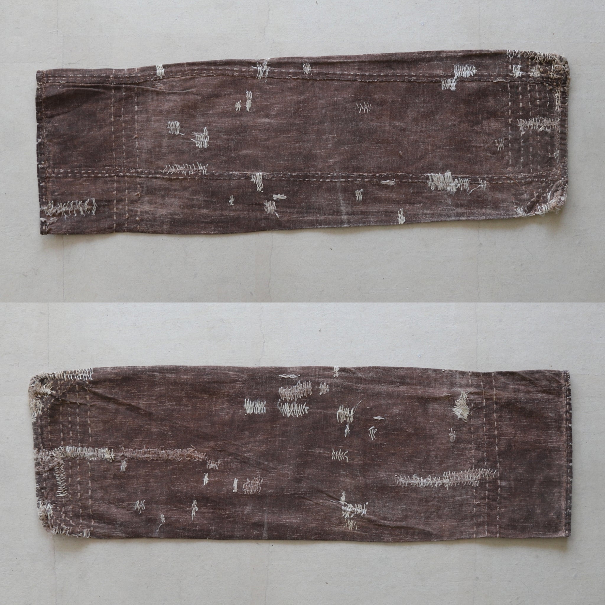 Travel Tea Cloth BORO, Ancient Persimmon Tannin, Lot 1, Meiji Period (1868-1912 CE)