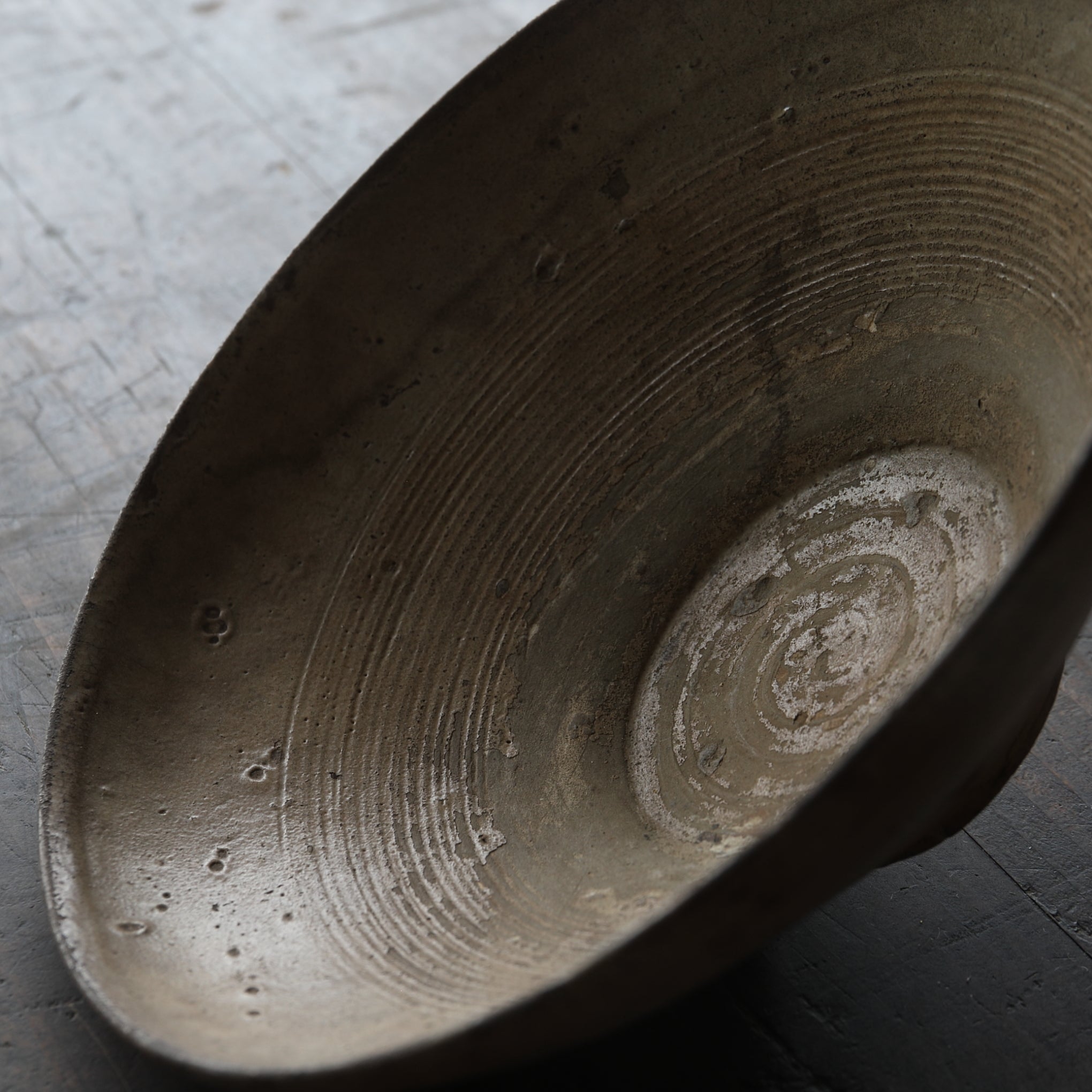 Goryeo Celadon Tea Bowl with Excavation Marks from the Goryeo Dynasty (918-1392CE)