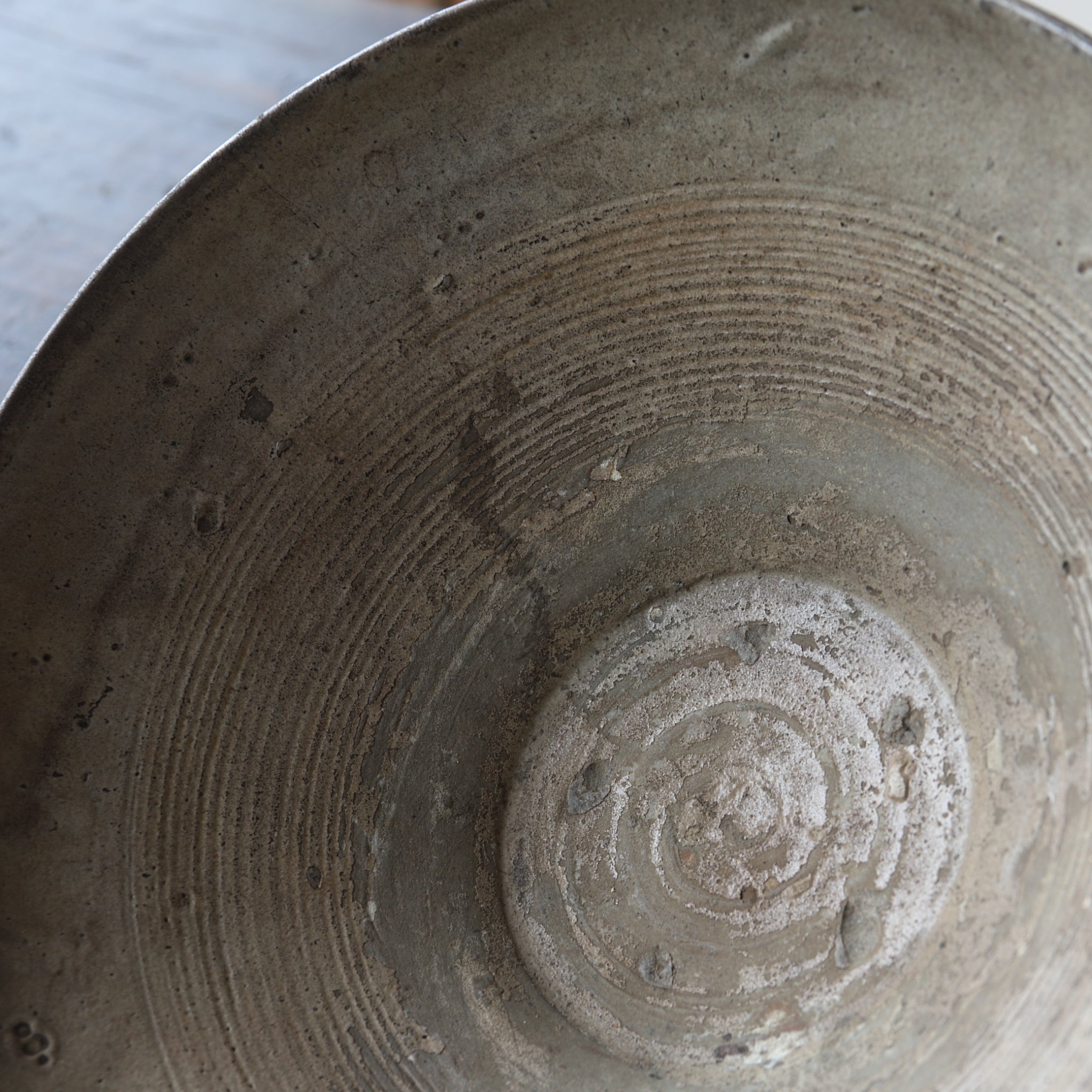 Goryeo Celadon Tea Bowl with Excavation Marks from the Goryeo Dynasty (918-1392CE)