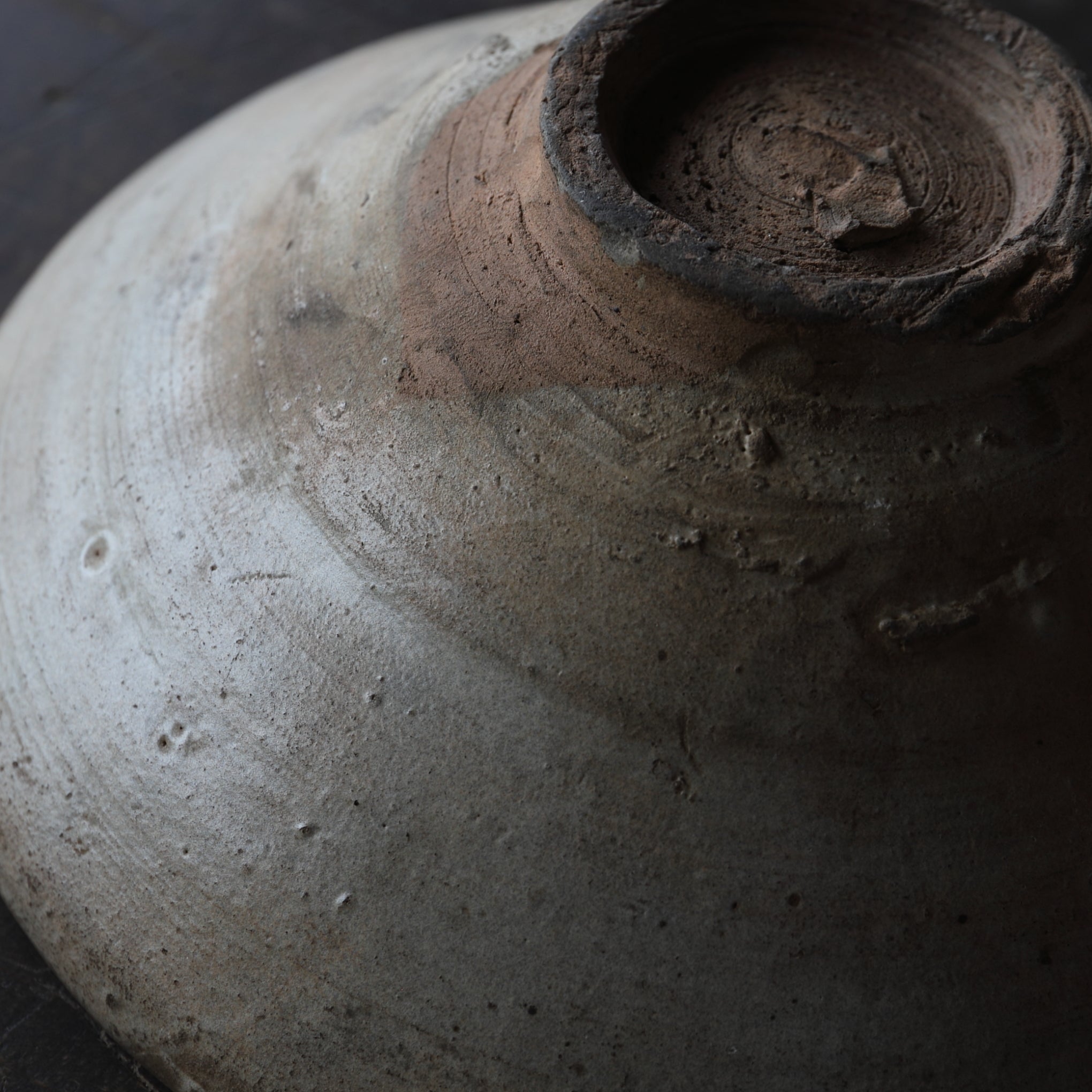 Goryeo Celadon Tea Bowl with Excavation Marks from the Goryeo Dynasty (918-1392CE)