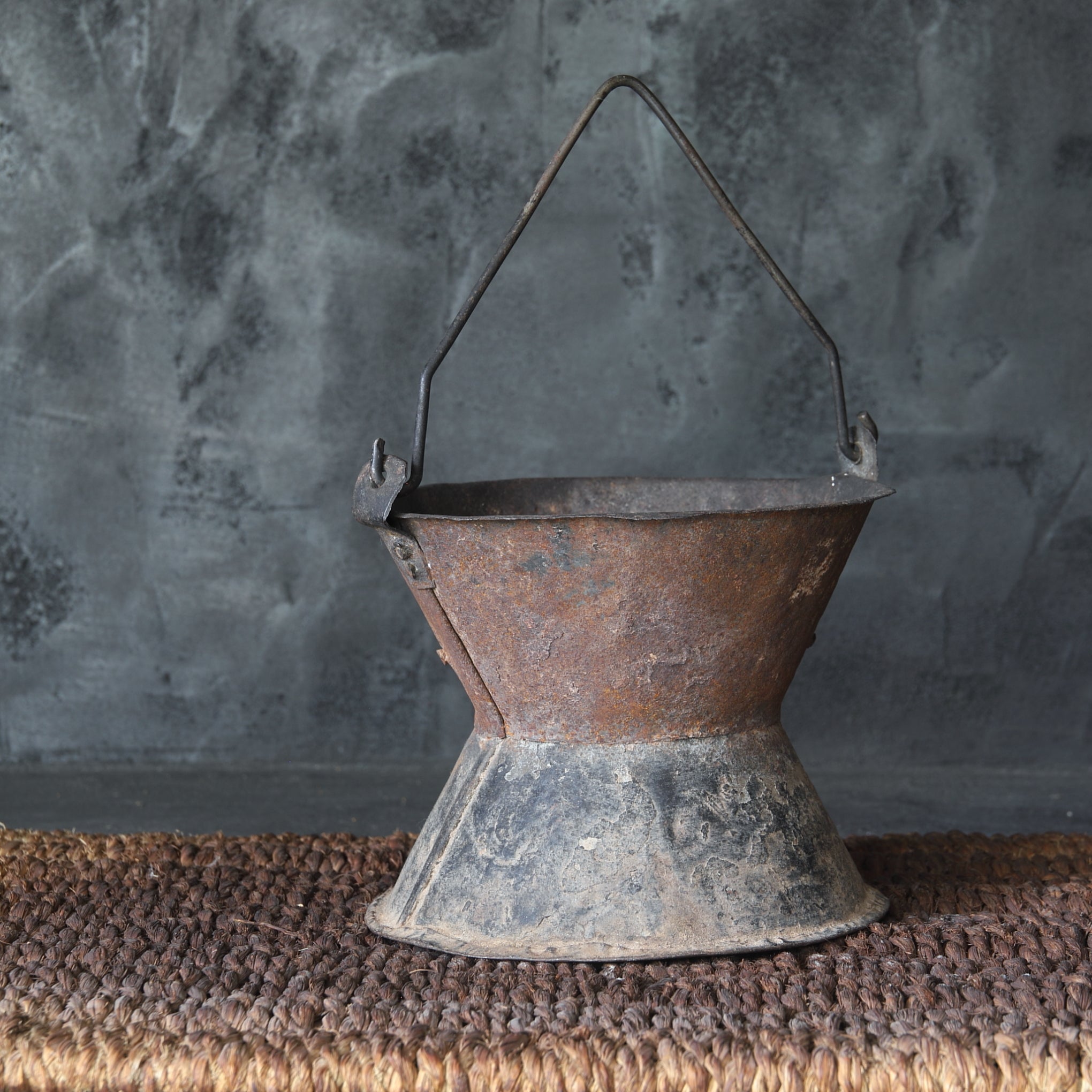 Antique West African Outdoor Tea Ceremony Cooling Stove, Made of Vintage Tin, 16th-19th Century