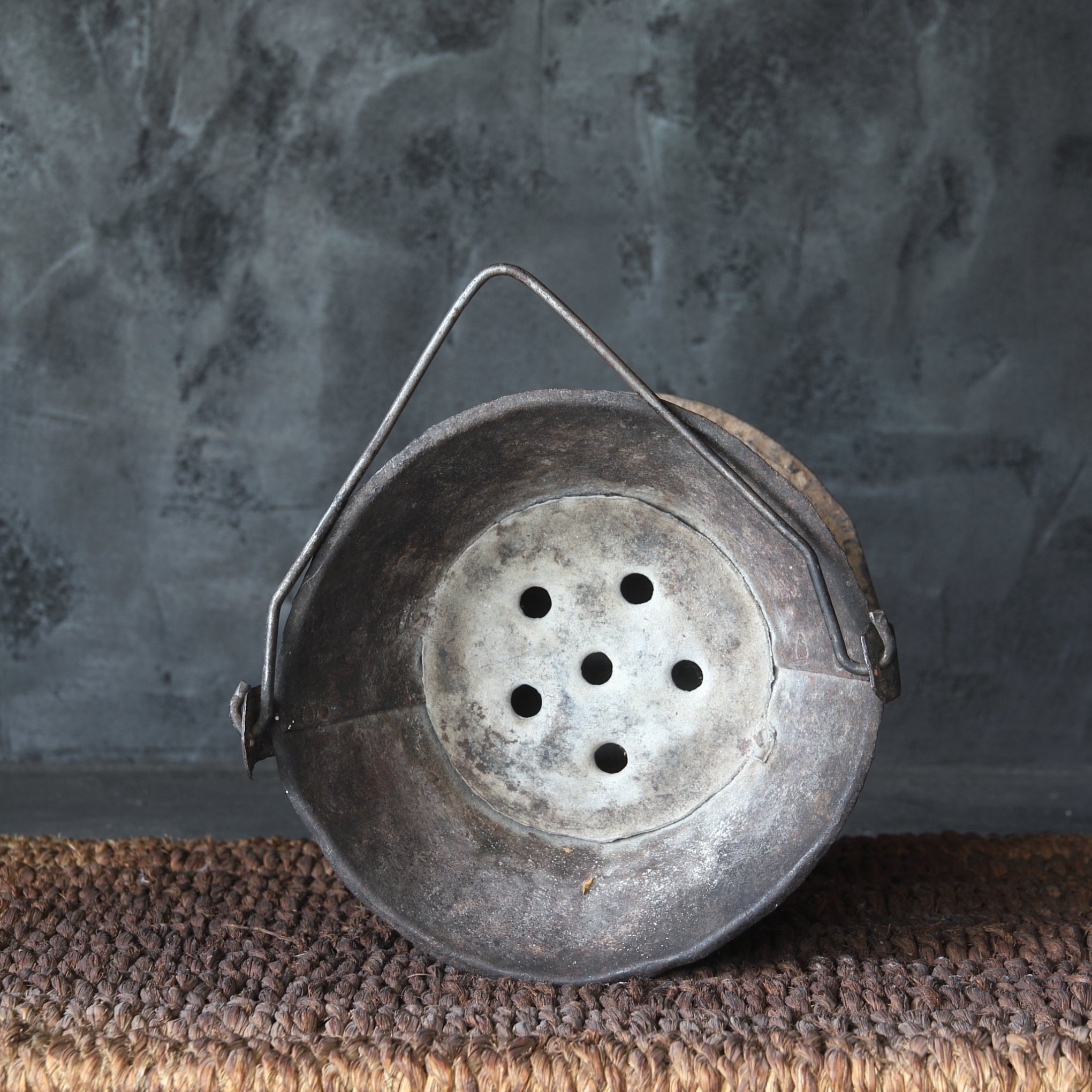 Antique West African Outdoor Tea Ceremony Cooling Stove, Made of Vintage Tin, 16th-19th Century