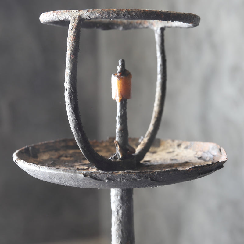 Antique Iron Candle Holder, Edo Period (1603-1867CE)