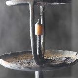 江户时代虫食古铁烛台