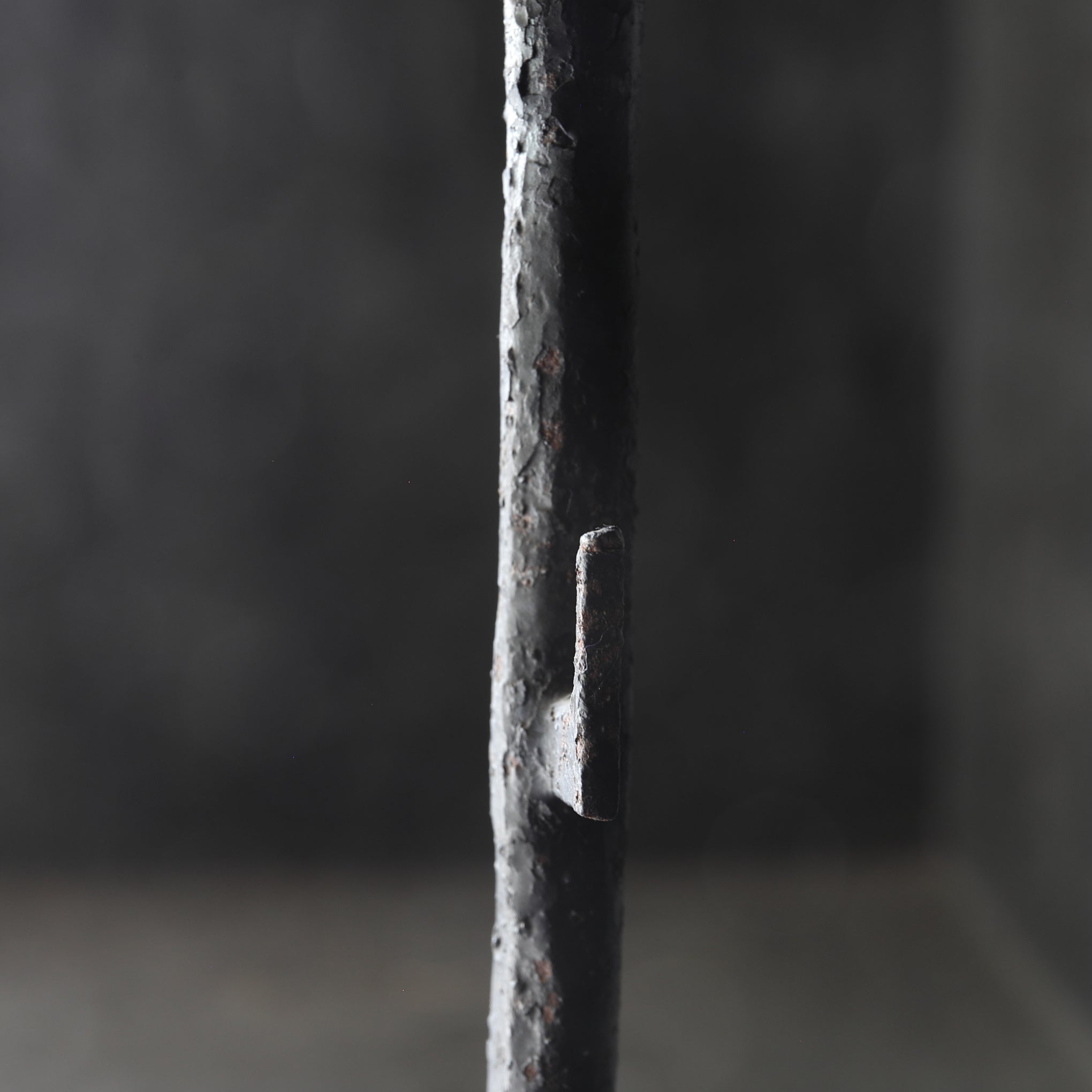 Antique Iron Candle Holder, Edo Period (1603-1867CE)