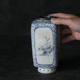 Antique Imari Ware Vase with Tin Rim, with Wooden Box, Edo Period (1603-1867CE)