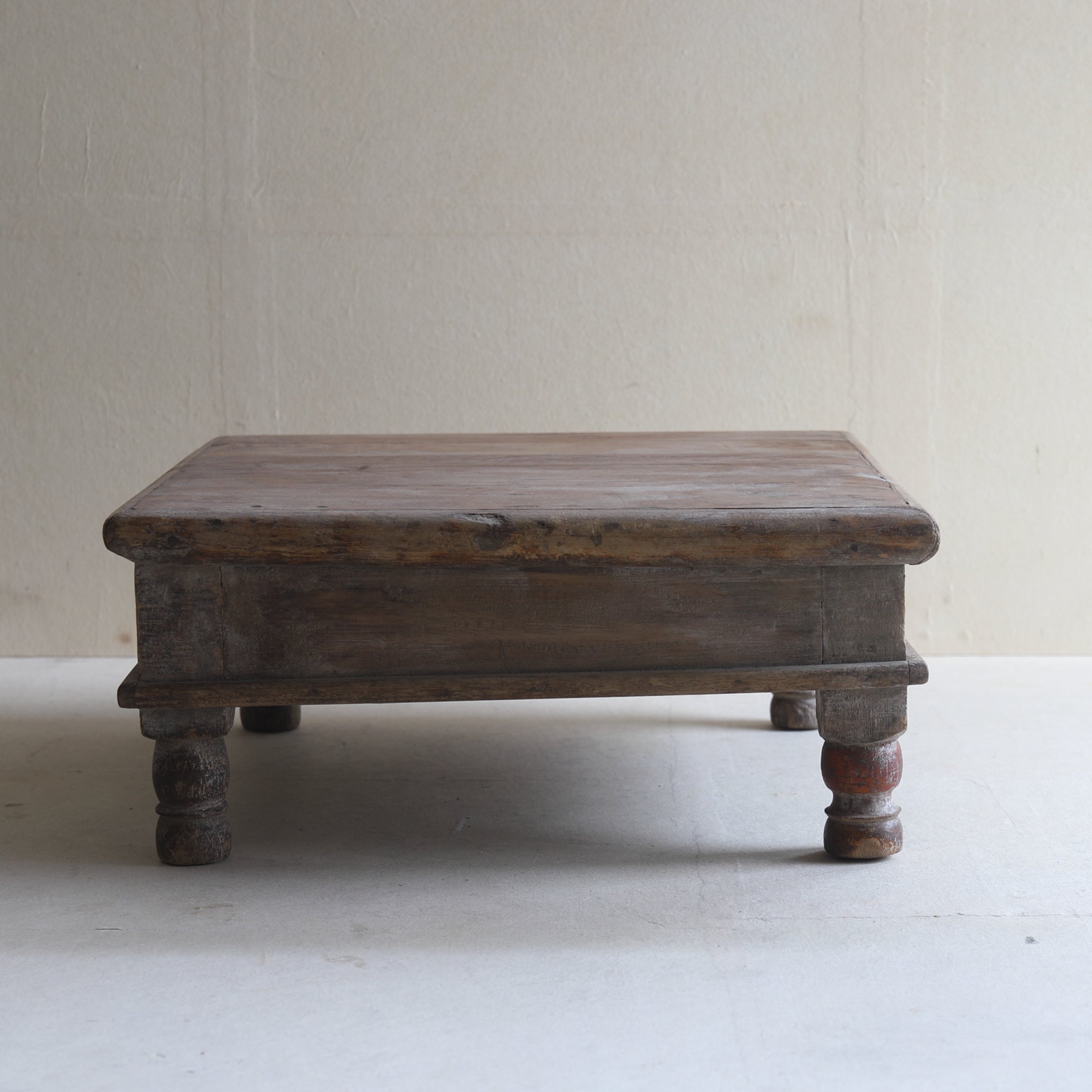 Antique Indian Tea Table with Old Wood, 16th-19th Century