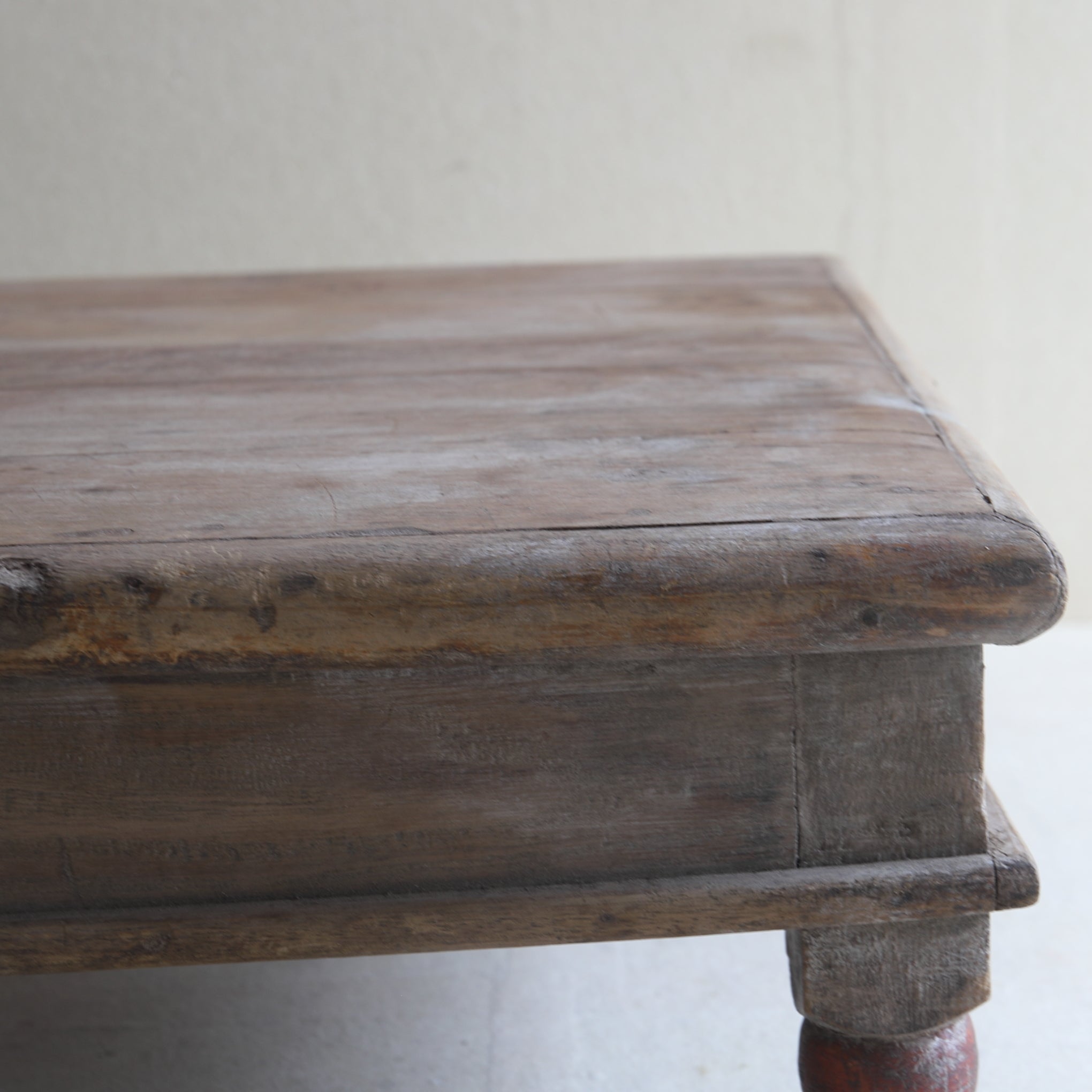 Antique Indian Tea Table with Old Wood, 16th-19th Century