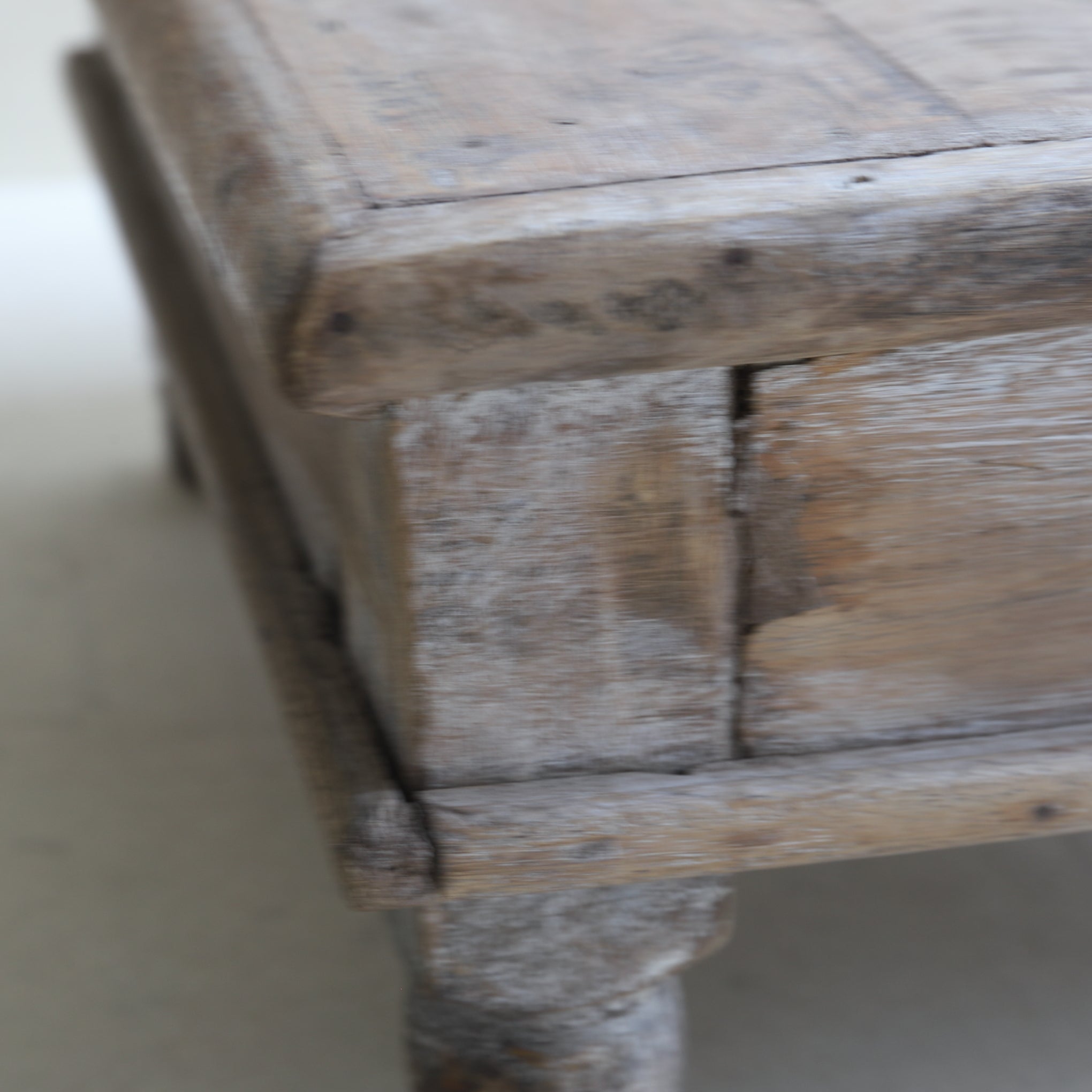 Antique Indian Tea Table with Old Wood, 16th-19th Century