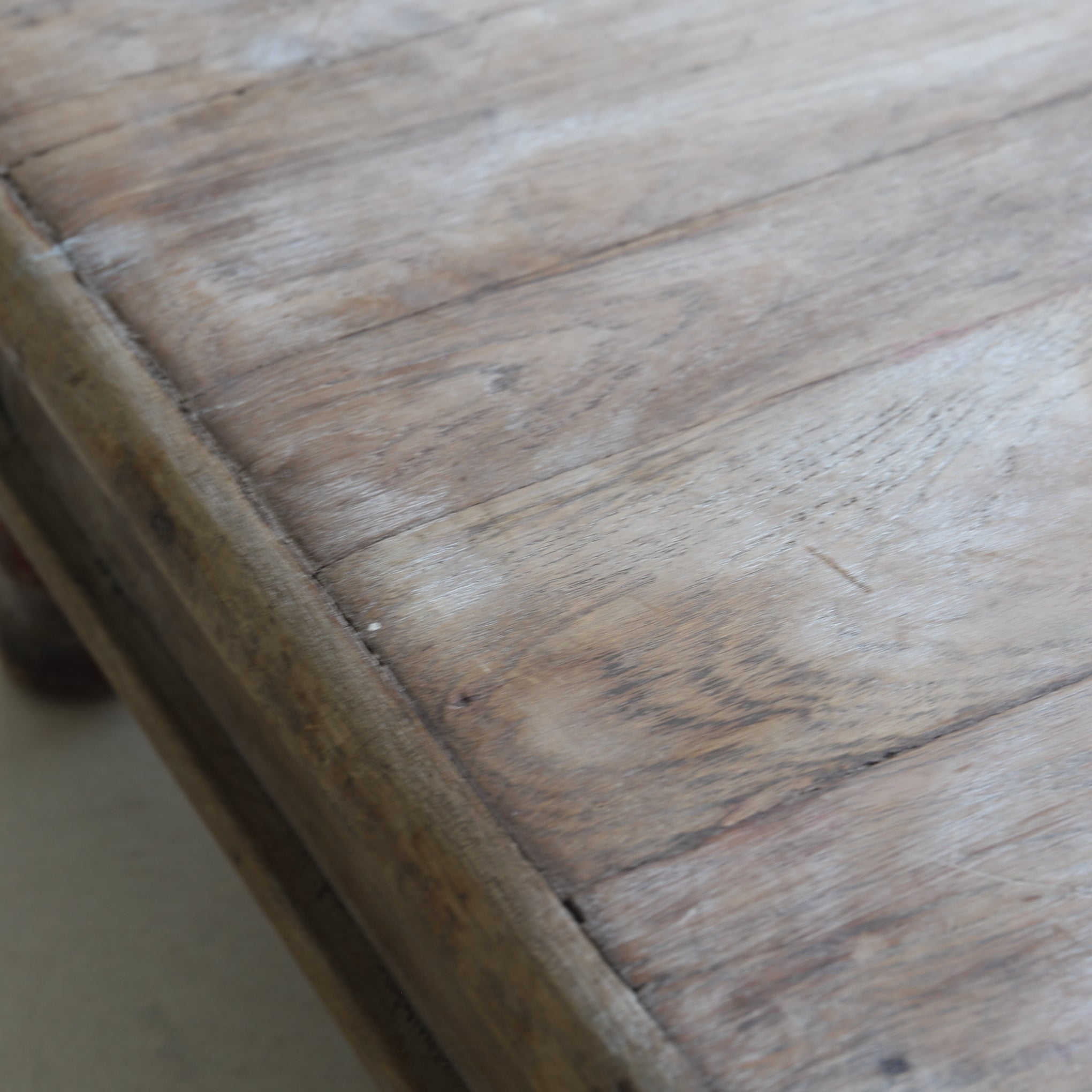 Antique Indian Tea Table with Old Wood, 16th-19th Century